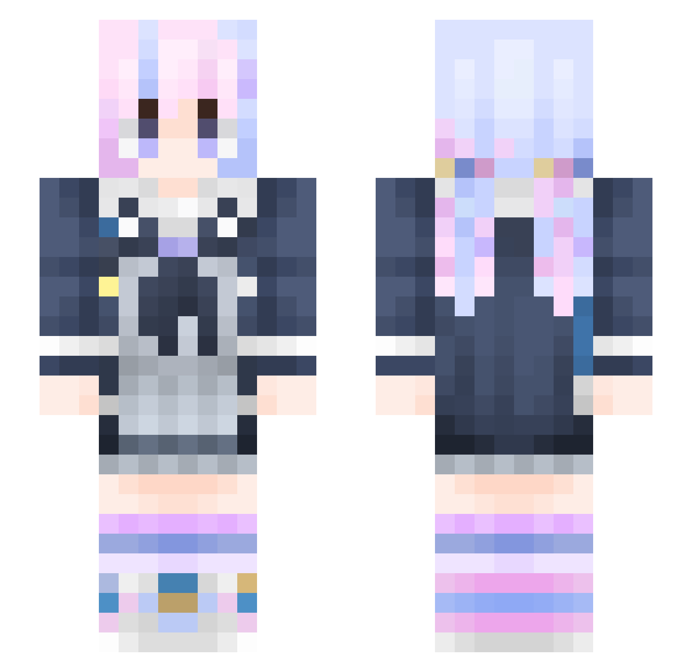 jch0kr Minecraft skin, front and back view