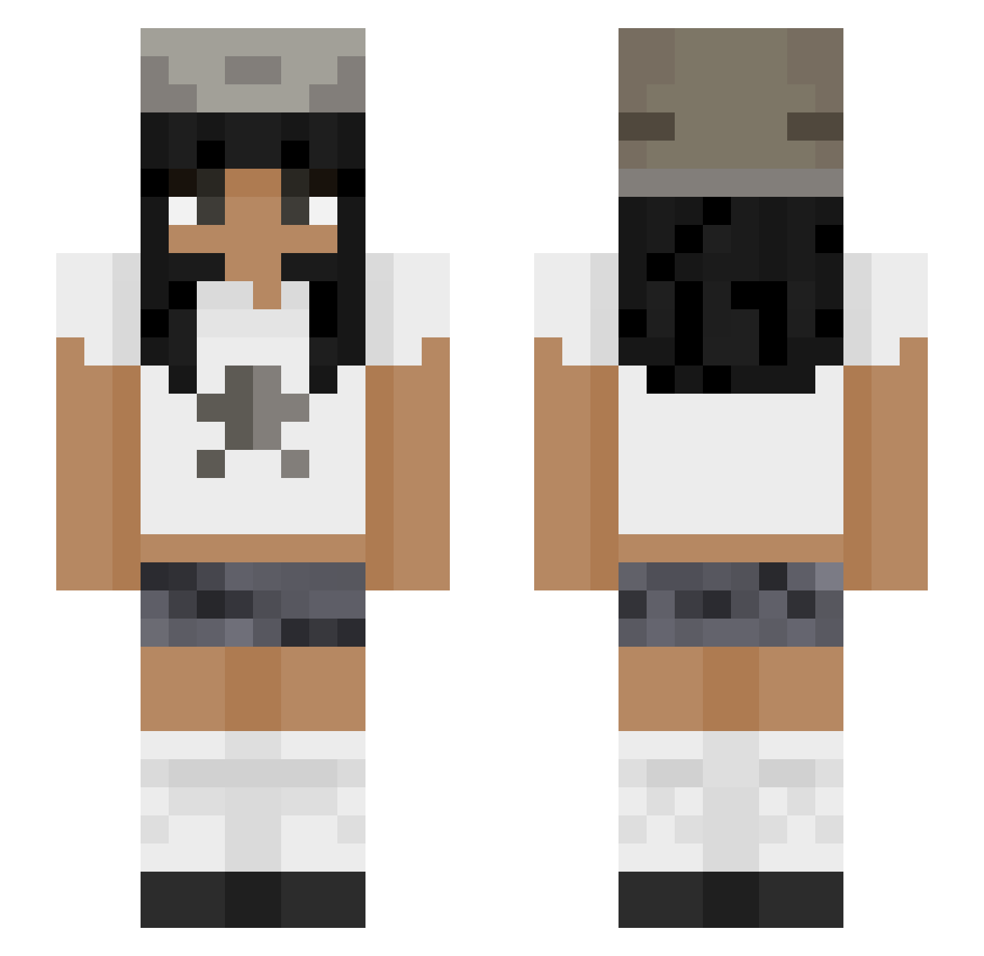 _gyuu Minecraft skin, front and back view
