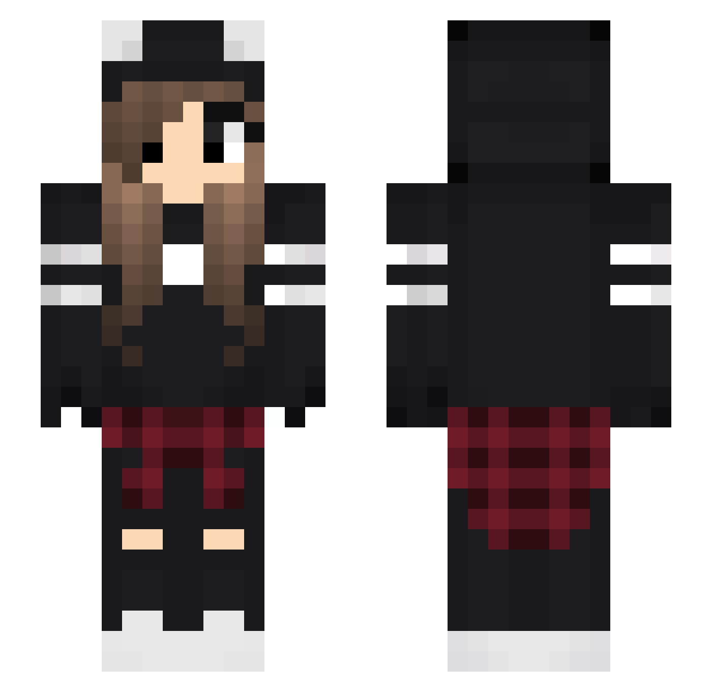Samui0415 Minecraft skin, front and back view