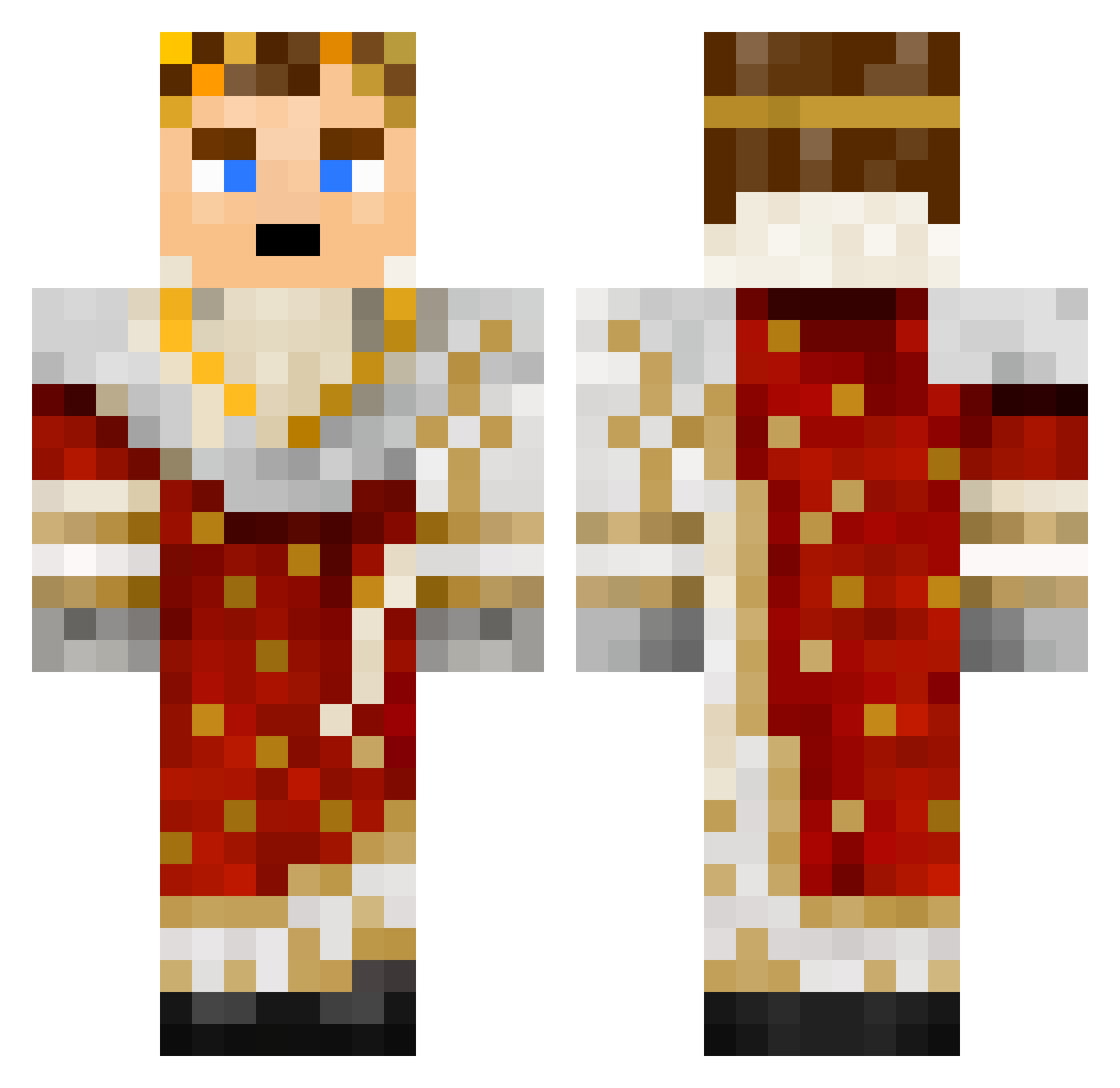 BisTouFIy Minecraft skin, front and back view