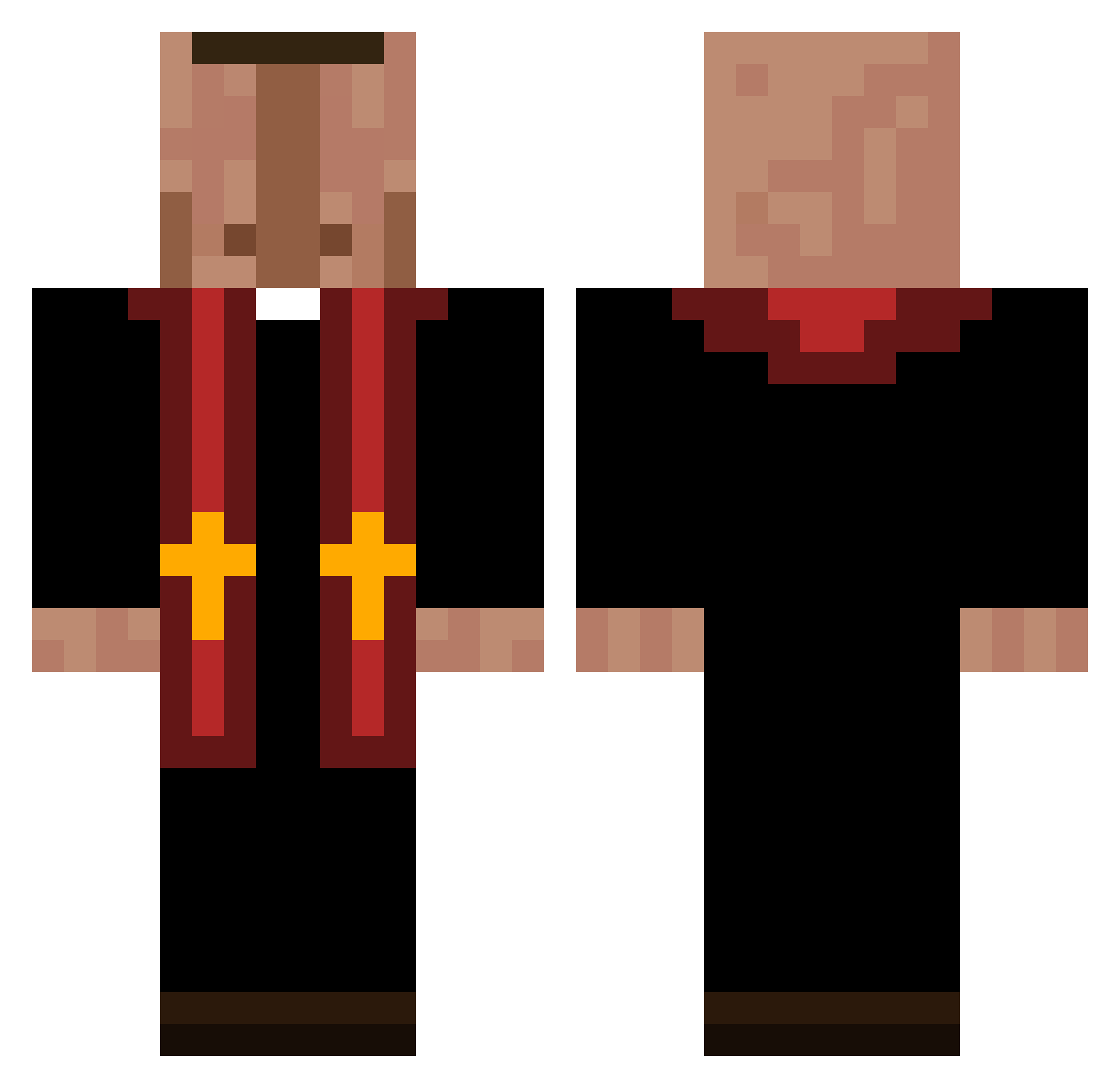 norbiN37 Minecraft skin, front and back view