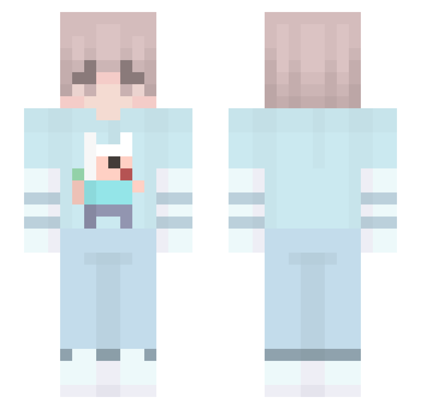 wh0s_he Minecraft skin, front and back view