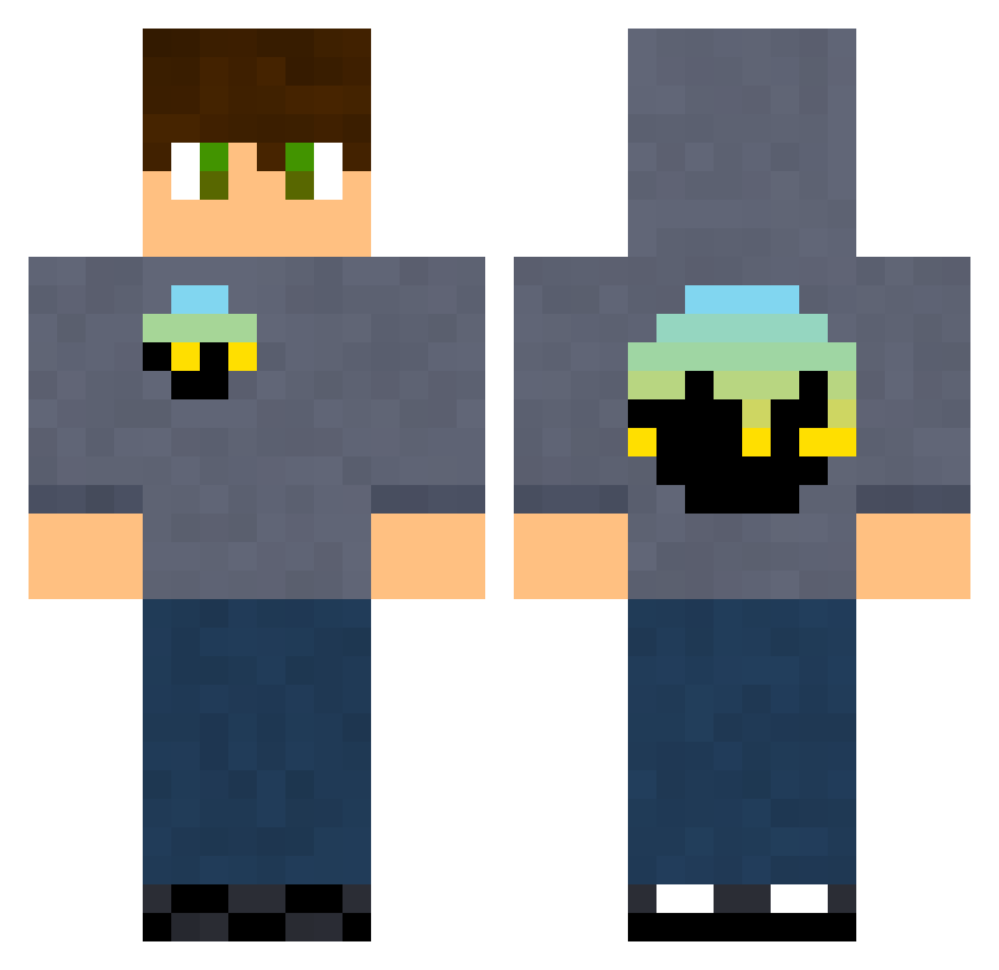 gold4days Minecraft skin, front and back view