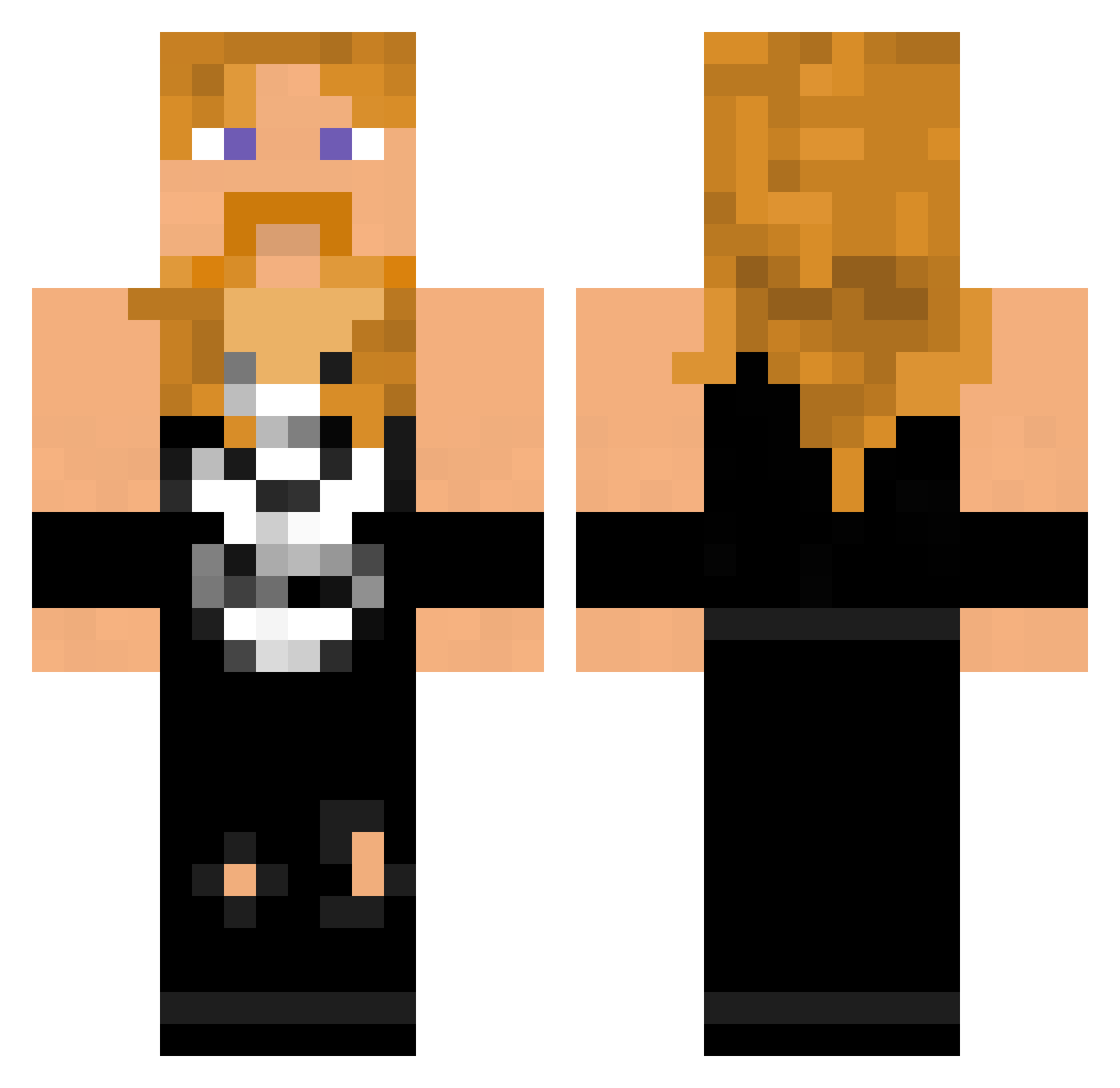 jayweedin Minecraft skin, front and back view