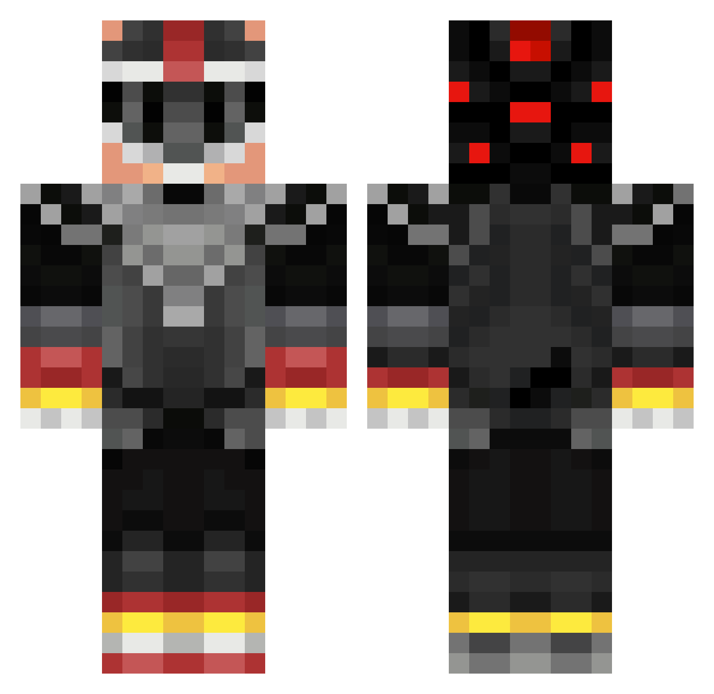 redeemit Minecraft skin, front and back view