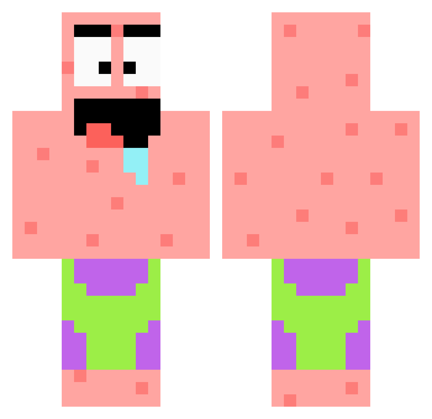 mara132 Minecraft skin, front and back view