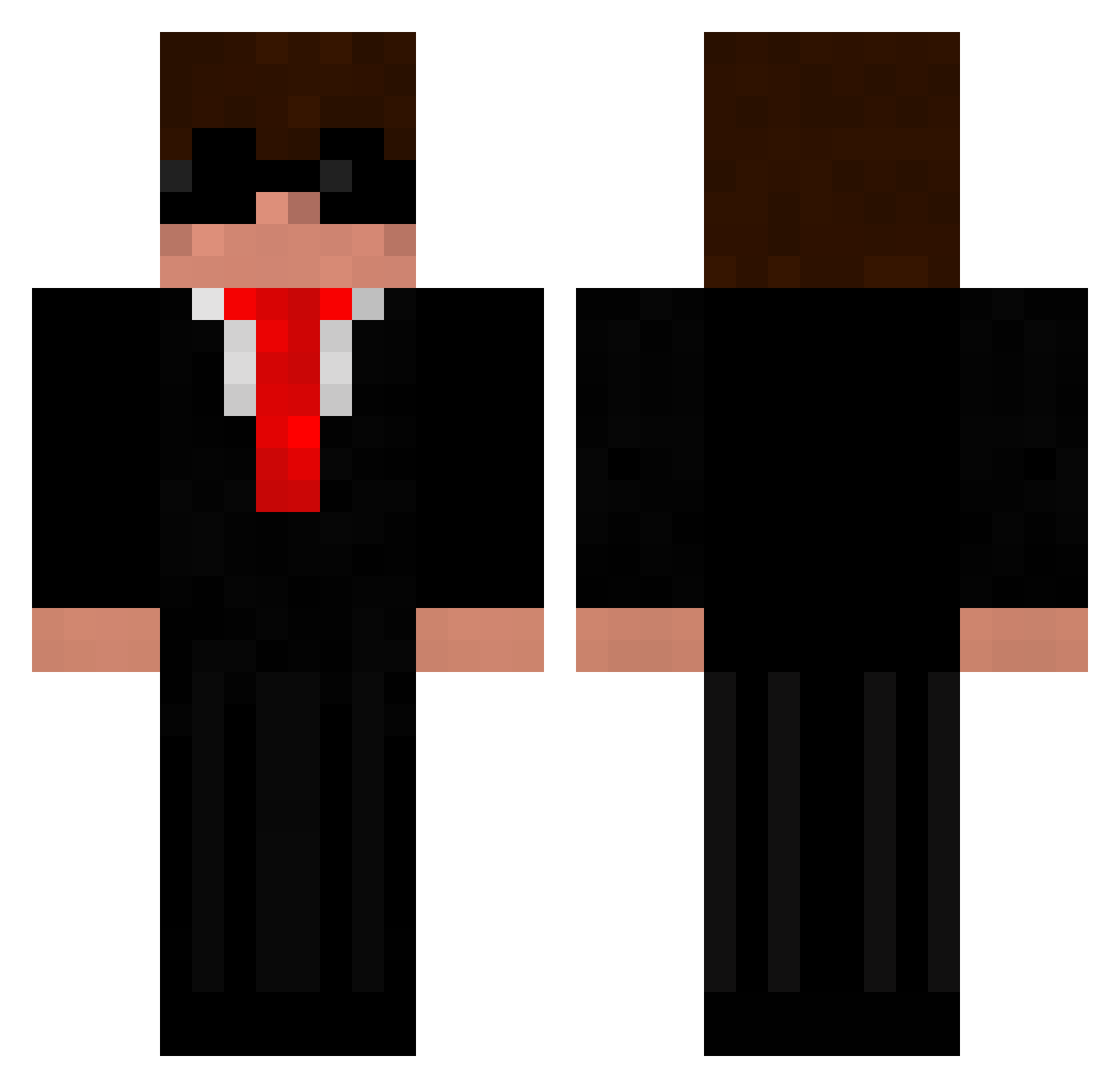 Noizy420 Minecraft skin, front and back view