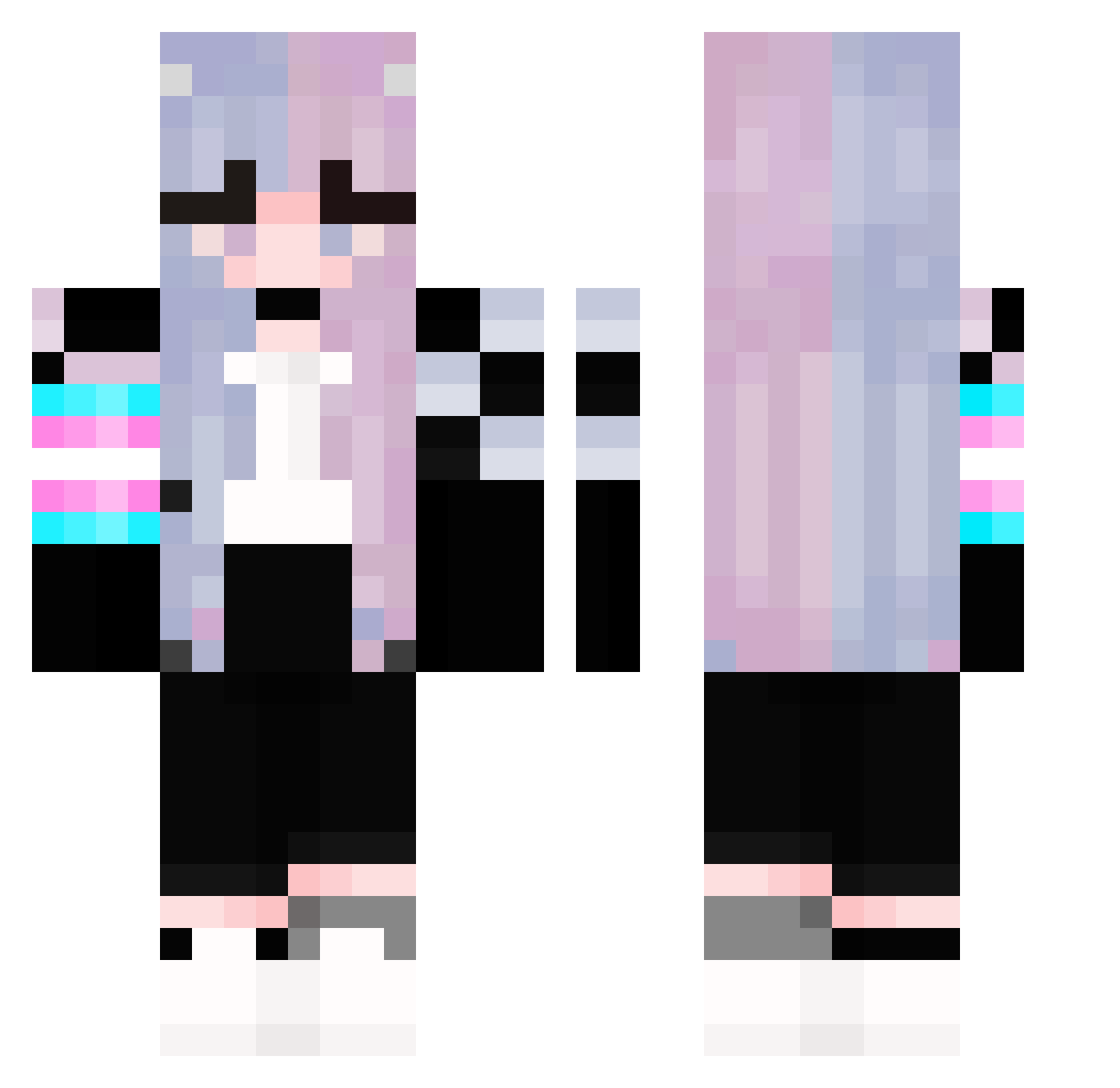 sammmmyL Minecraft skin, front and back view