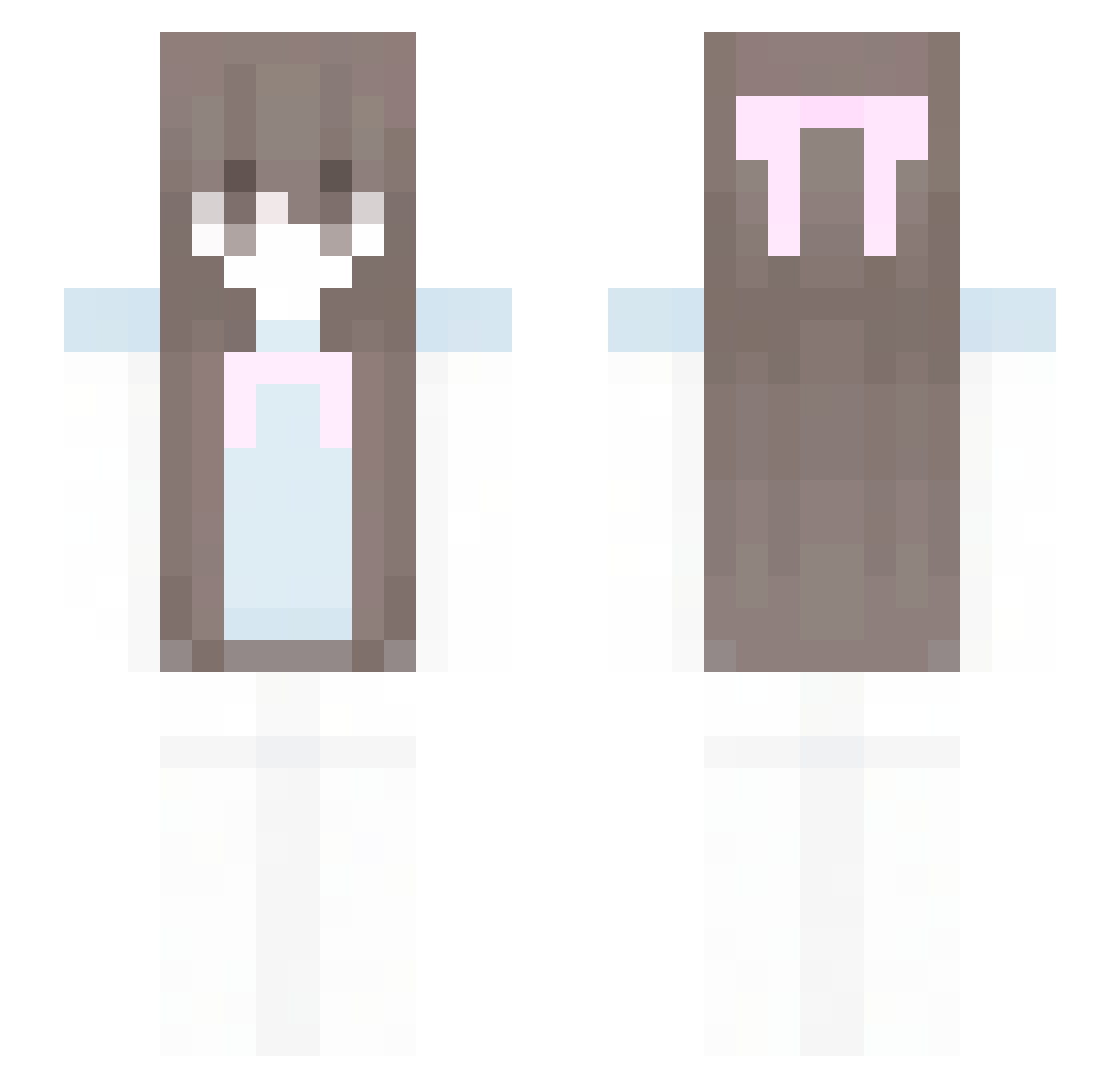 sienha Minecraft skin, front and back view