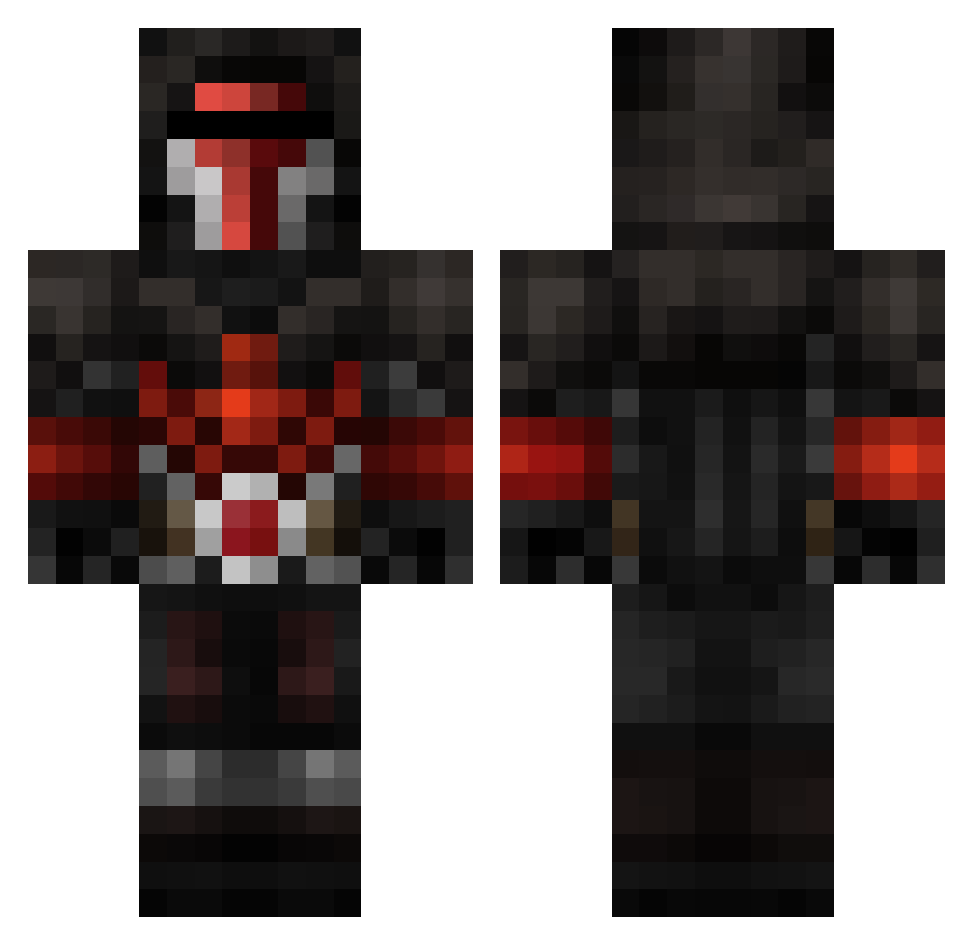 ImperfectDuck Minecraft skin, front and back view