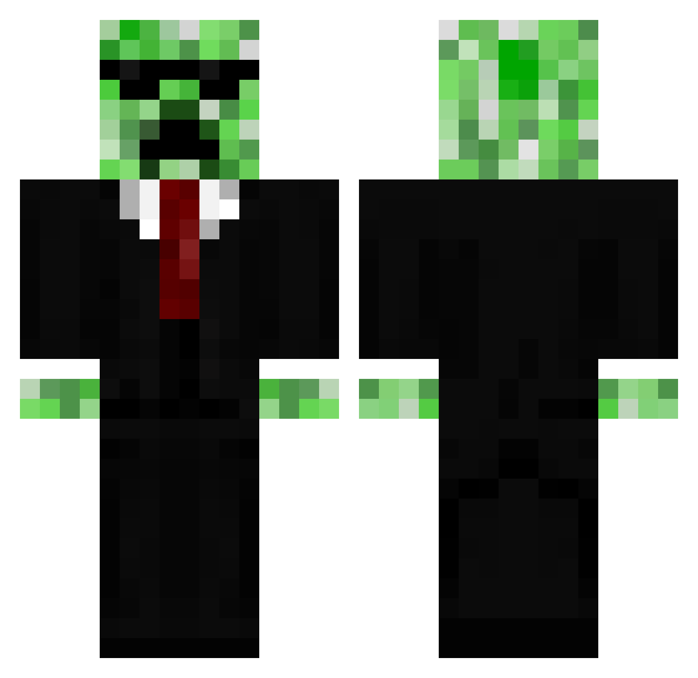 NiftyBlade1234 Minecraft skin, front and back view