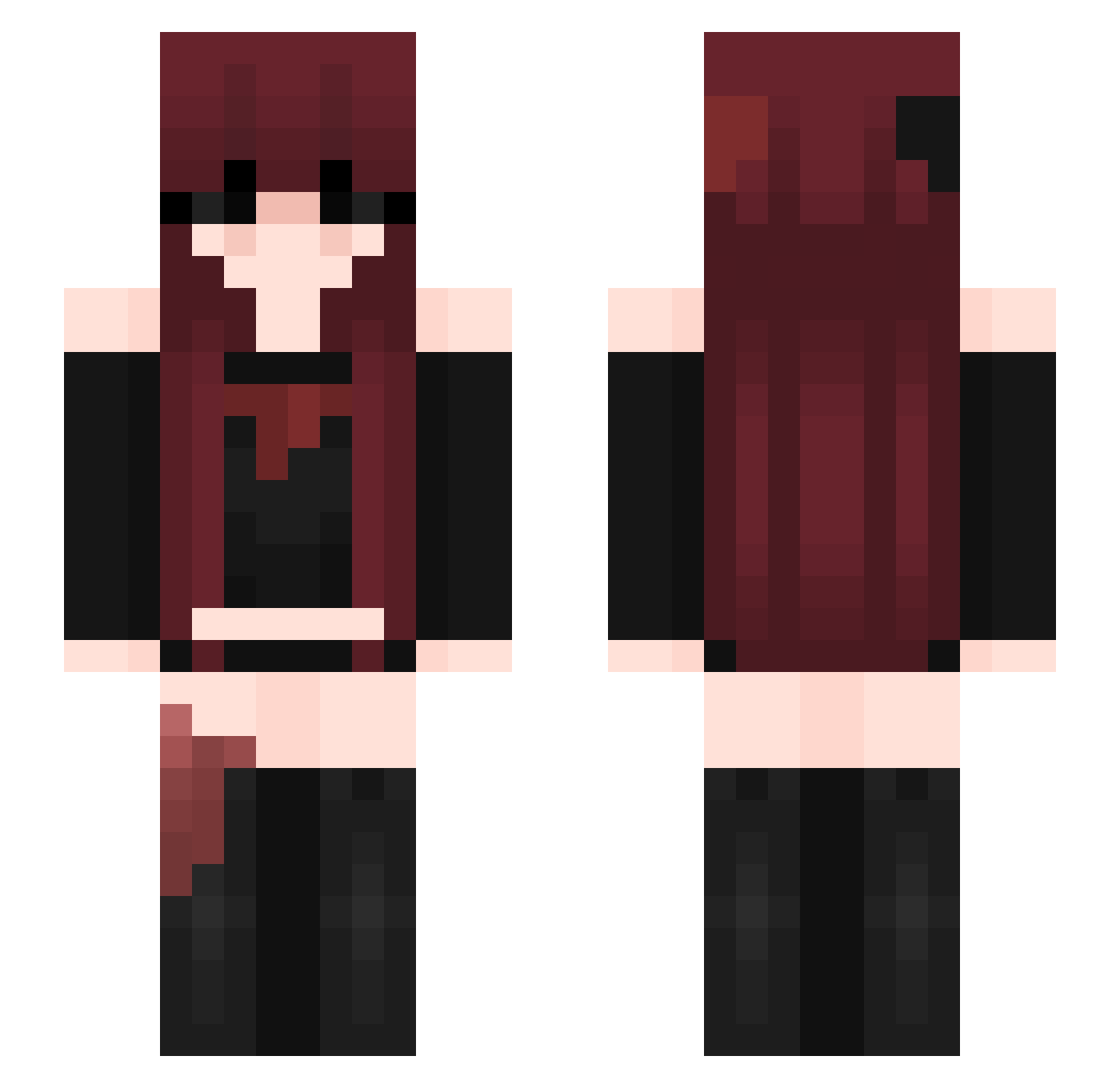 zxetim Minecraft skin, front and back view