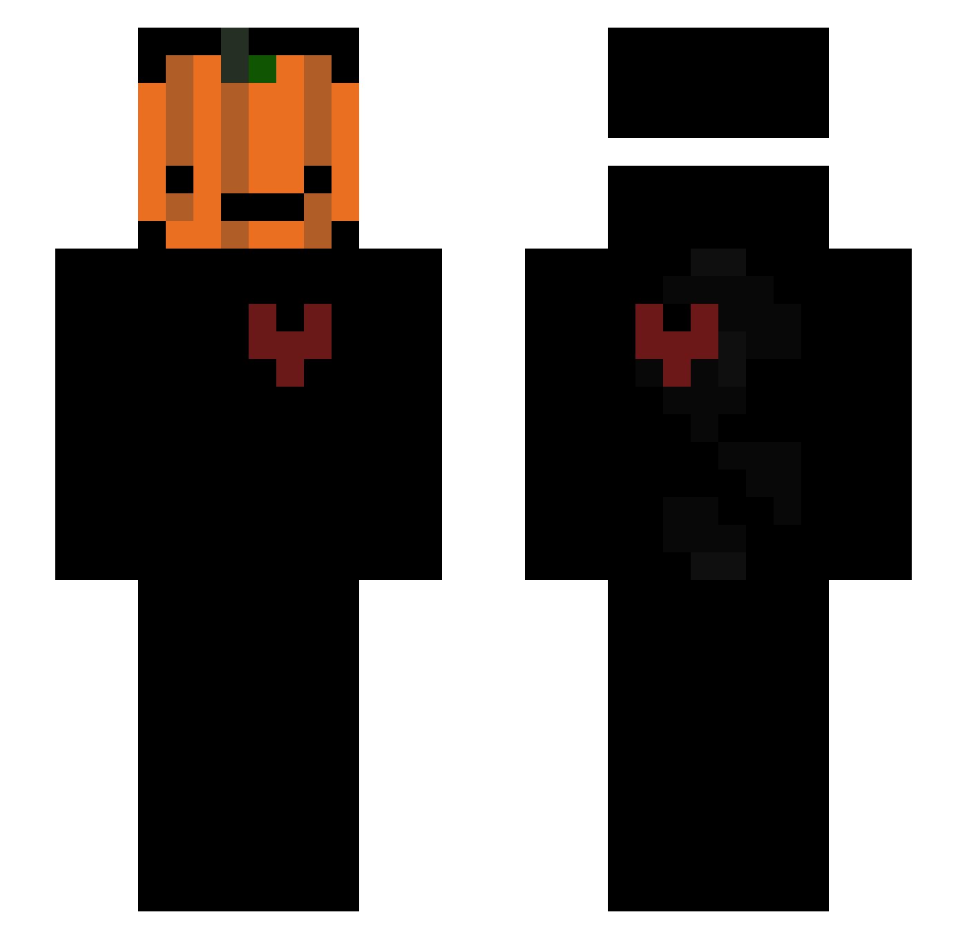 PatoWqton Minecraft skin, front and back view