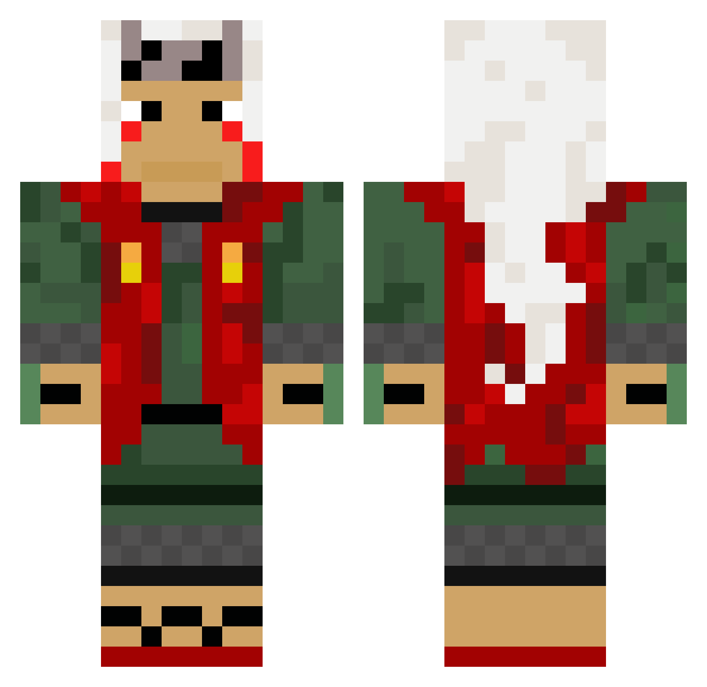 ElPochoclero2012 Minecraft skin, front and back view