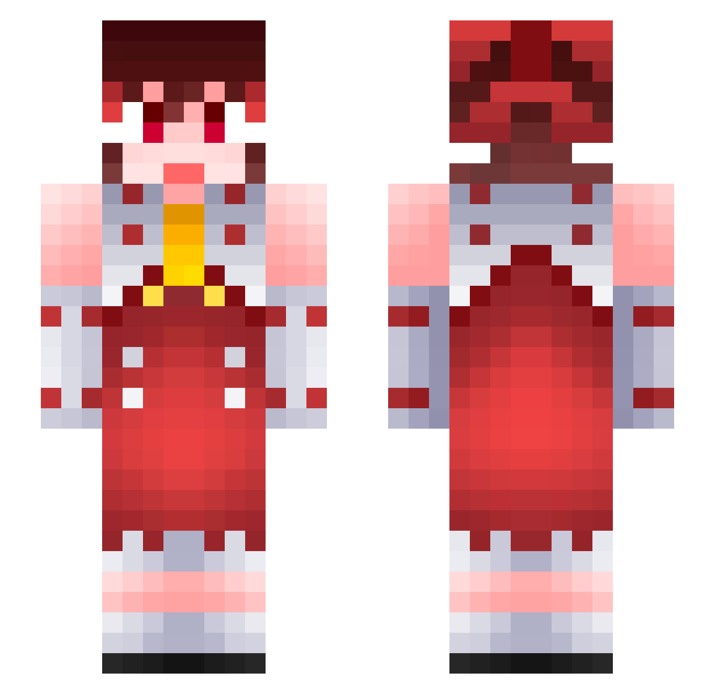 Amitabha Minecraft skin, front and back view