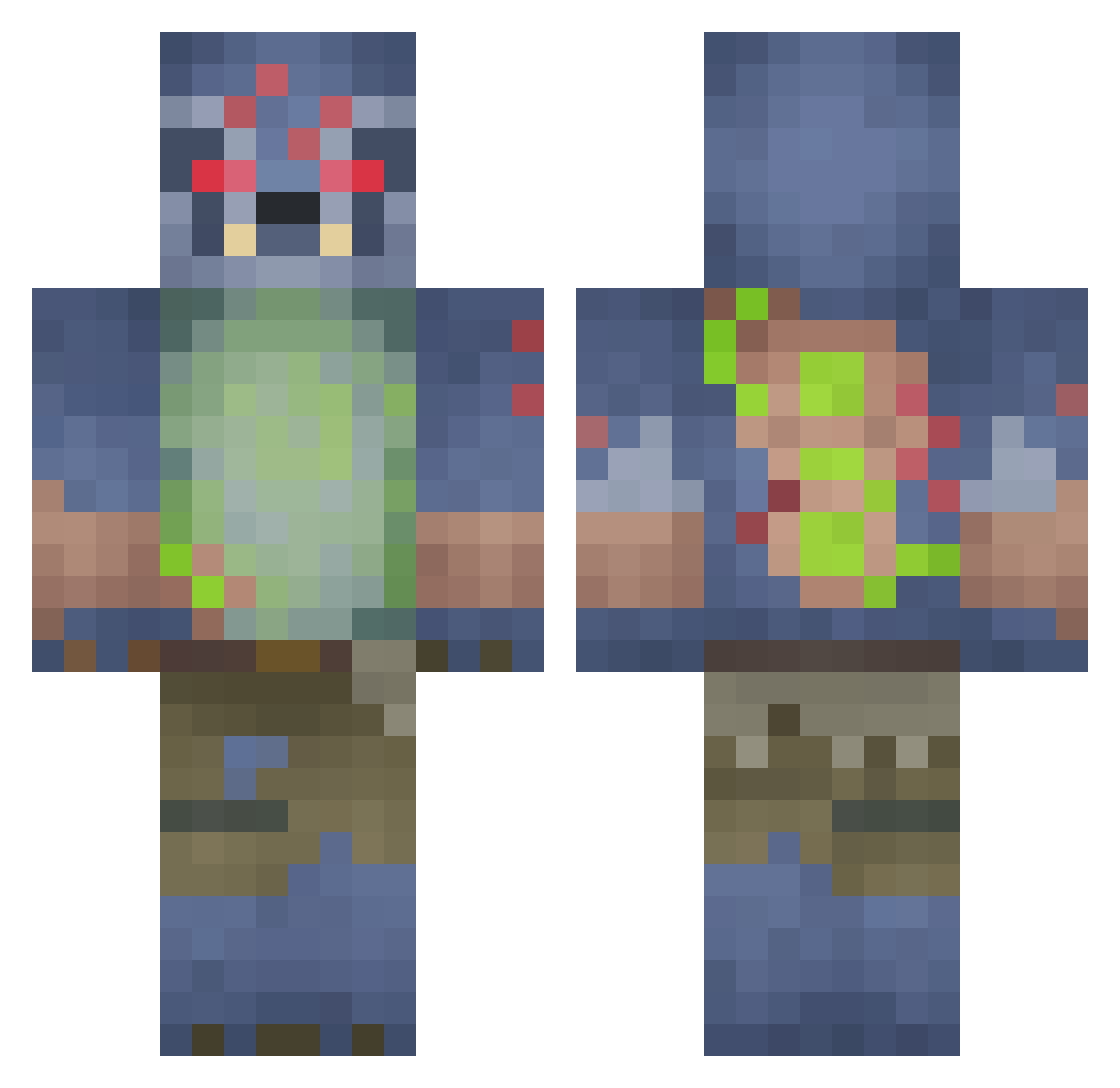 Vancz Minecraft skin, front and back view
