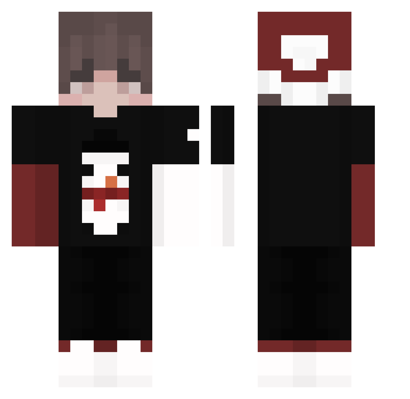 Shikigamiiii Minecraft skin, front and back view