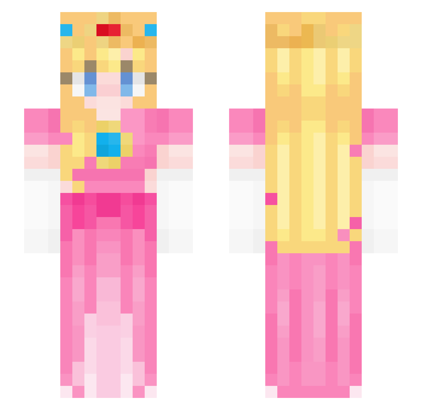 xHypaZx Minecraft skin, front and back view