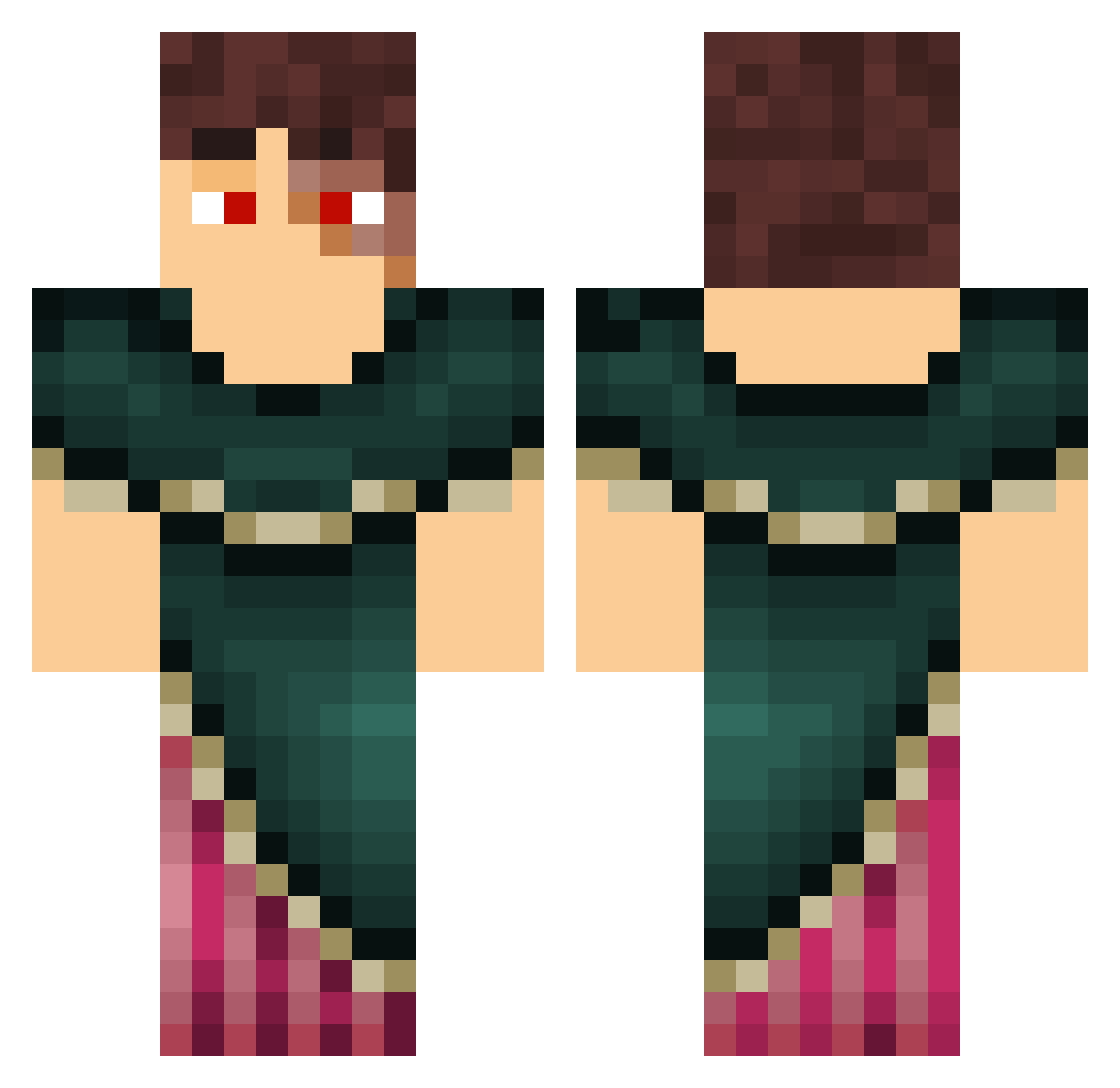 Awesomebro365 Minecraft skin, front and back view
