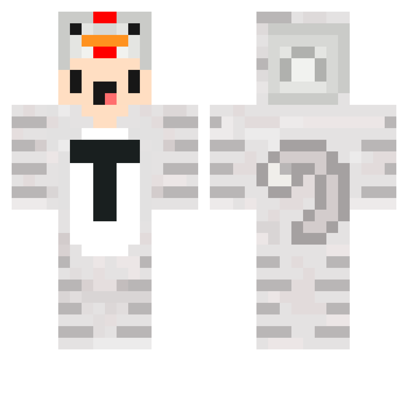TS2222 Minecraft skin, front and back view