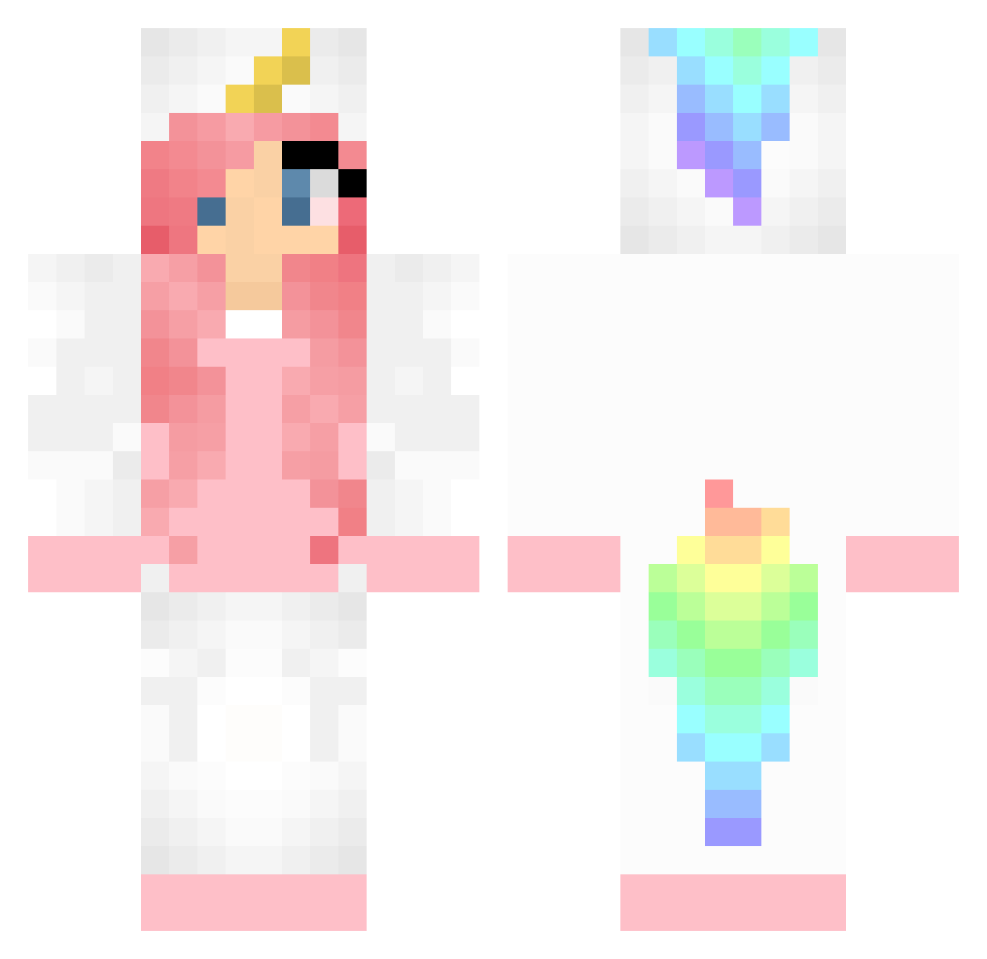 l6lly Minecraft skin, front and back view