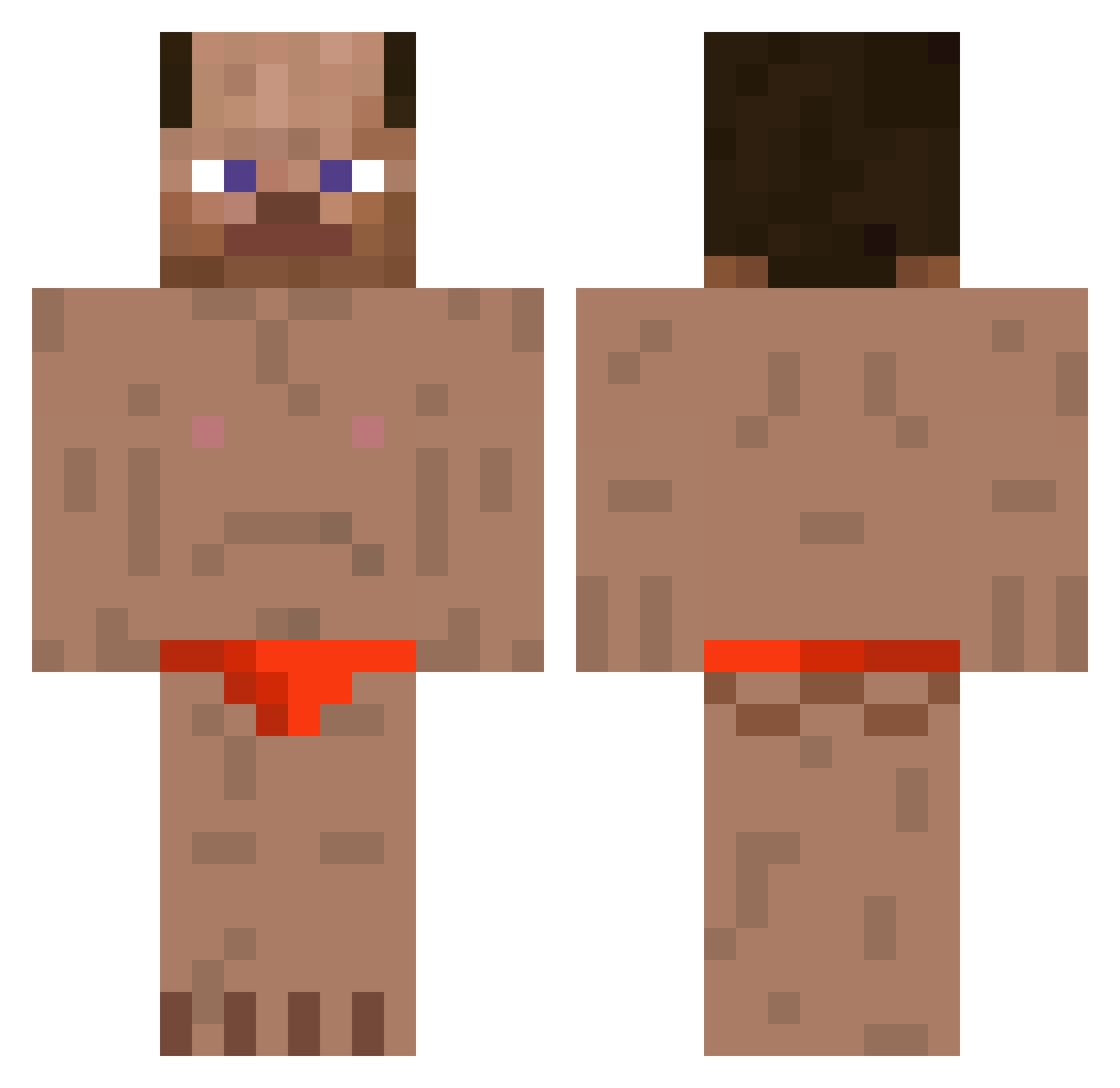 Cyber59201 Minecraft skin, front and back view