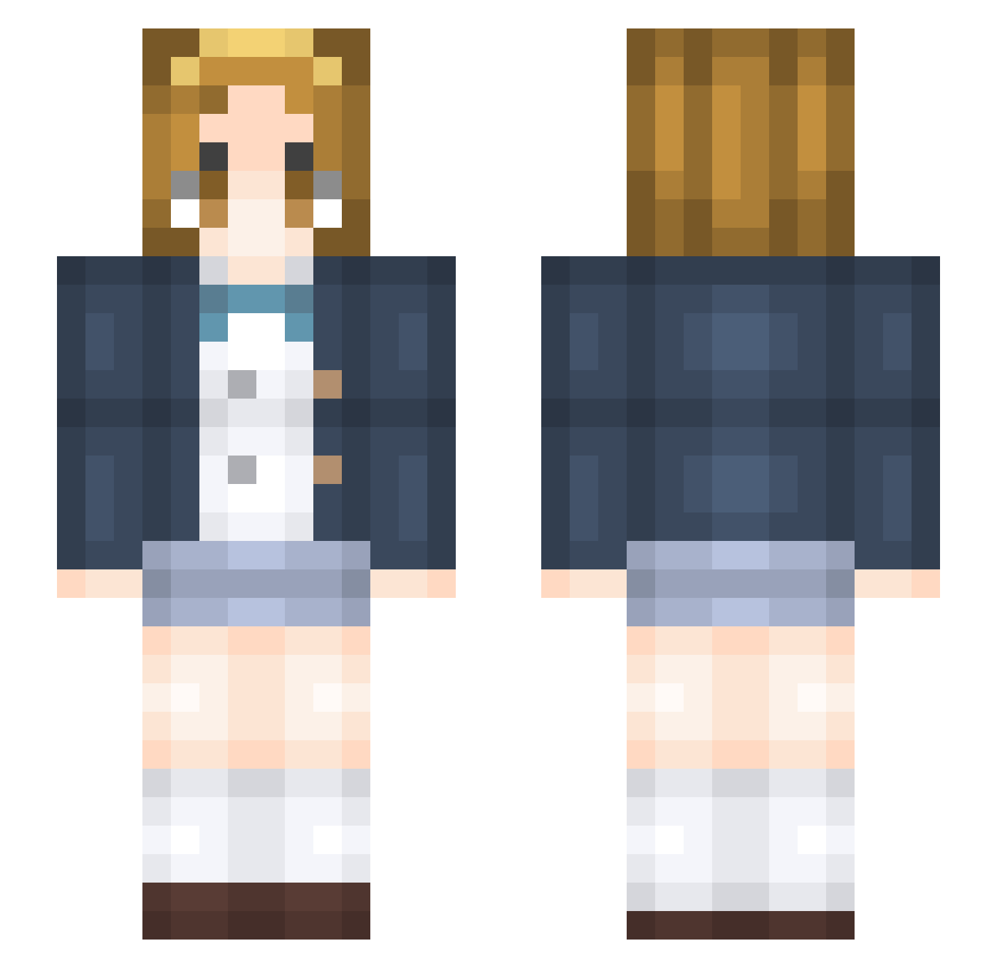 miningmanna Minecraft skin, front and back view