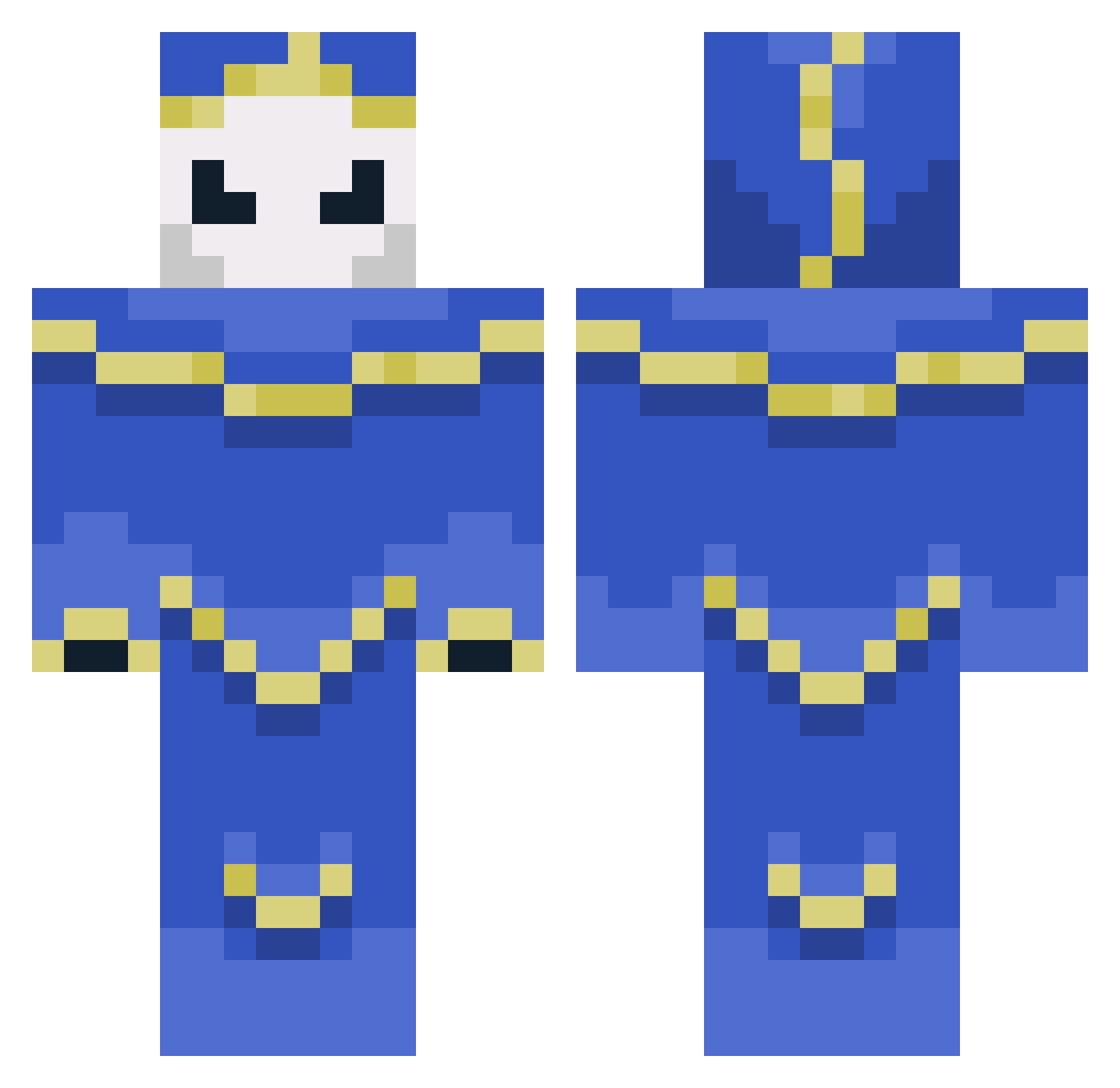 Xerictt Minecraft skin, front and back view