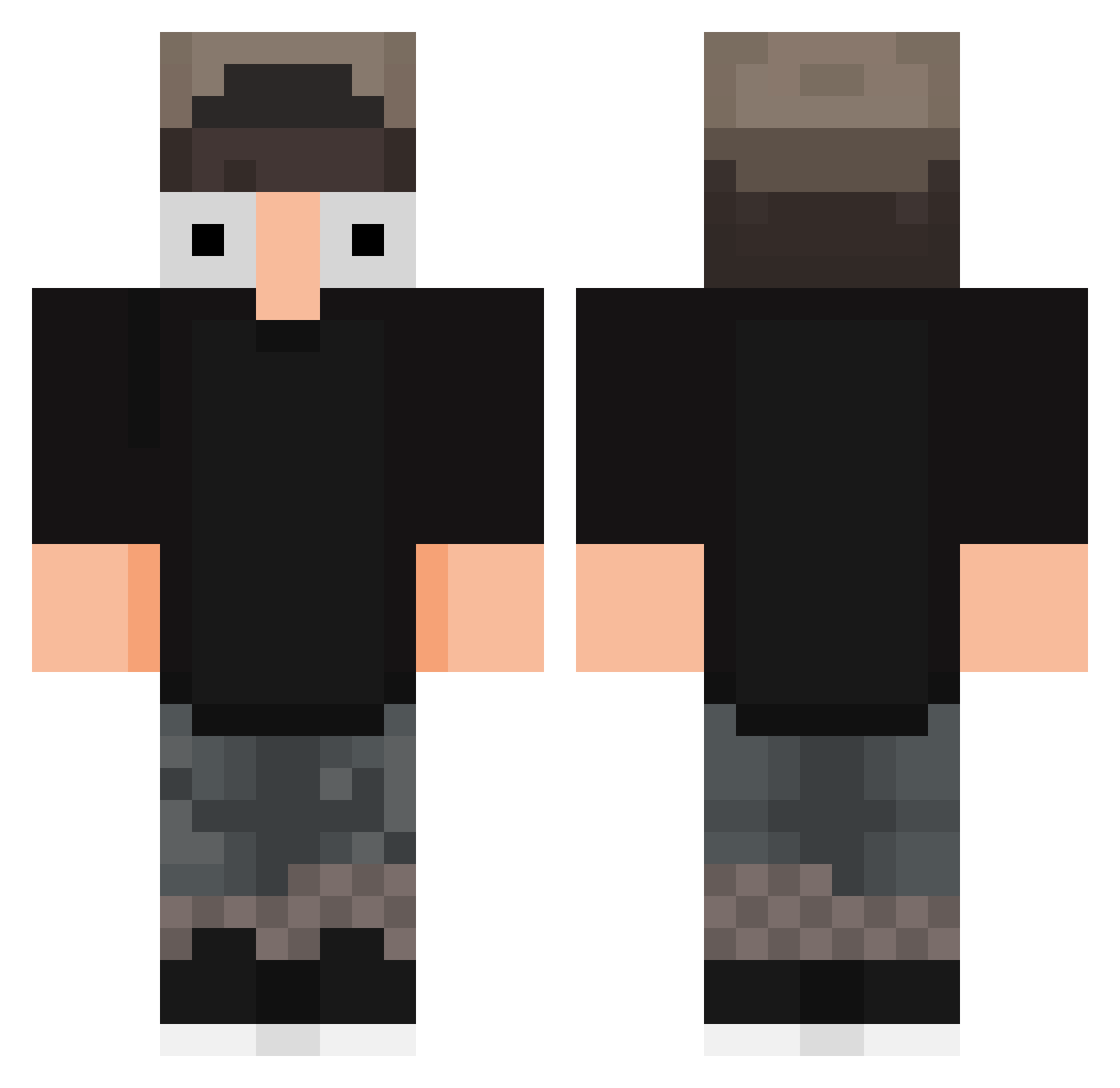 DaviTheGamer_00 Minecraft skin, front and back view