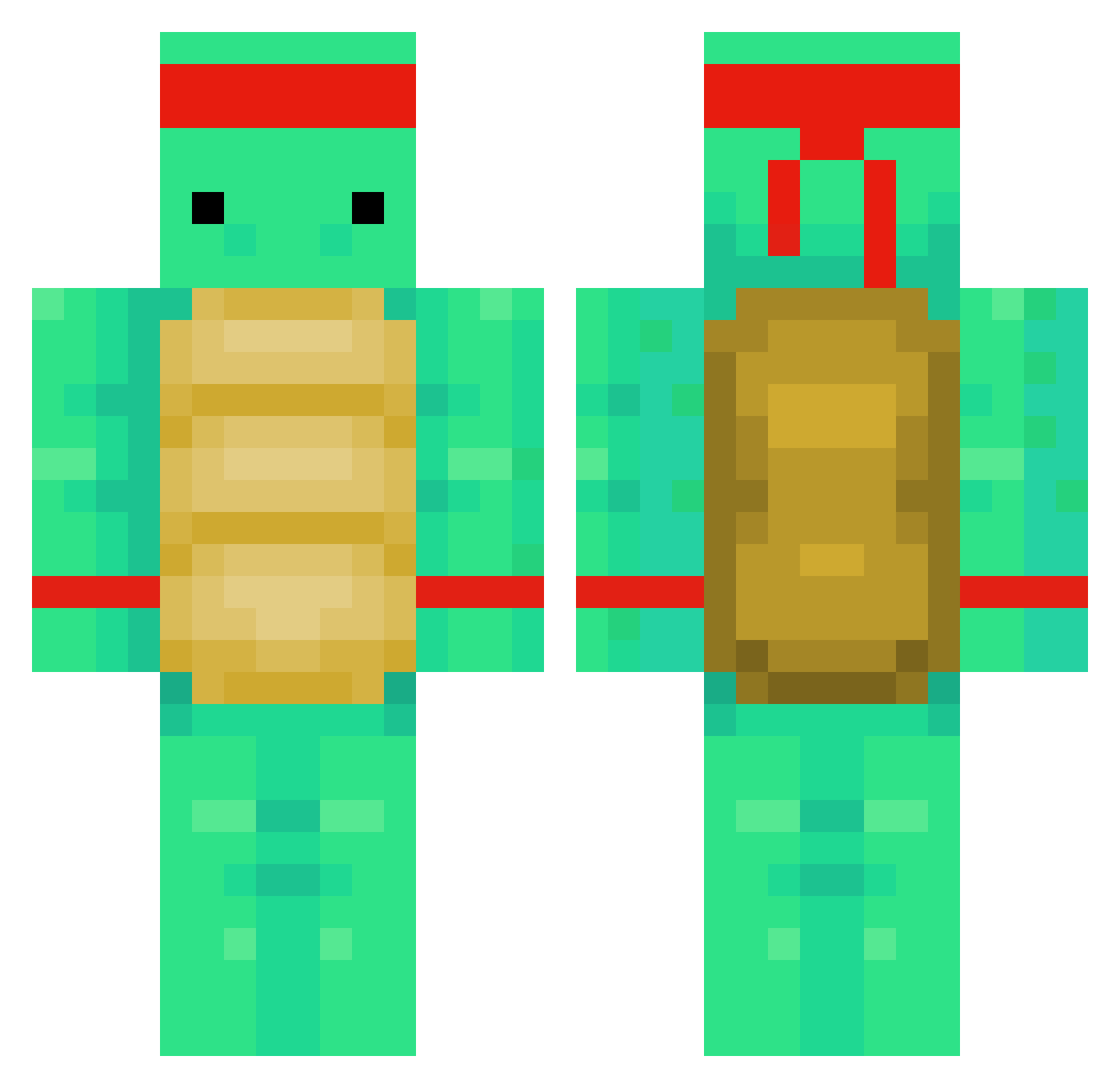 Arnesti Minecraft skin, front and back view