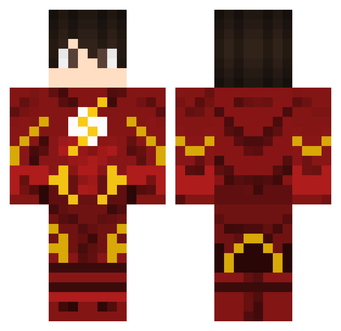 rydawg7 Minecraft skin, front and back view