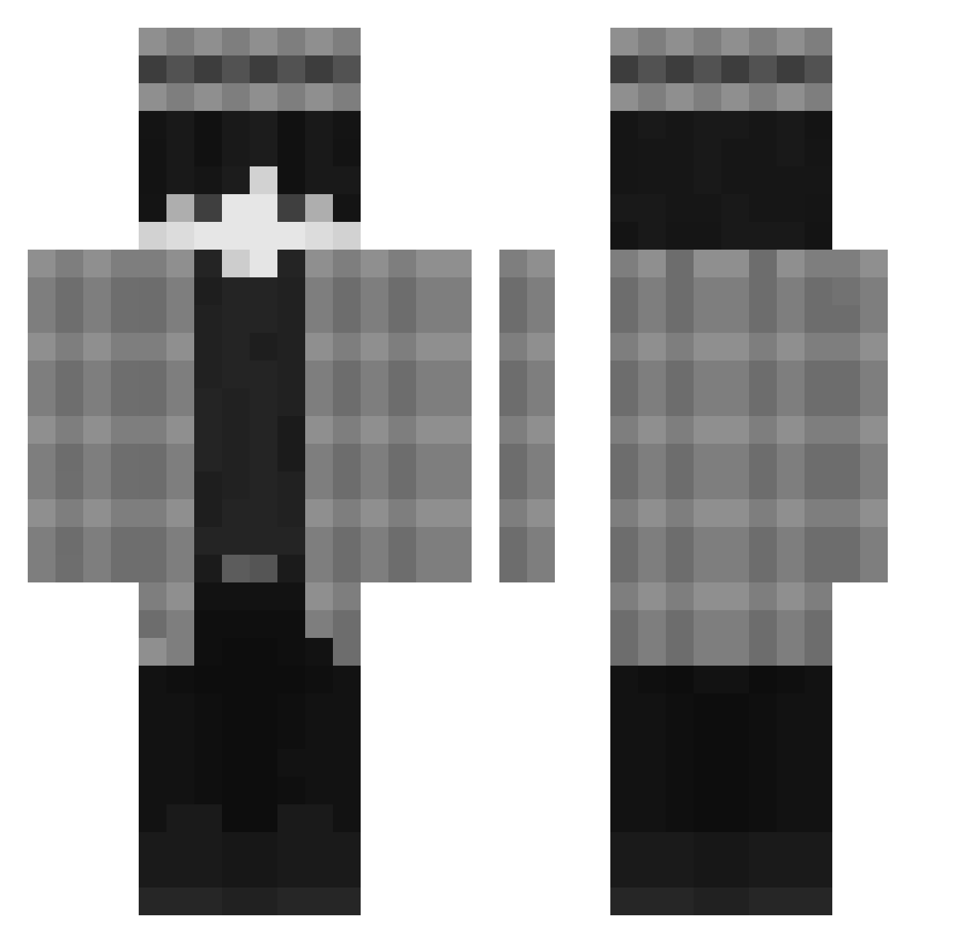 Requenz Minecraft skin, front and back view