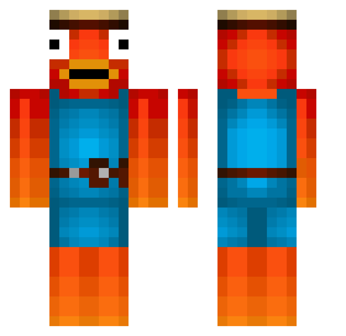 PenGladiator35 Minecraft skin, front and back view