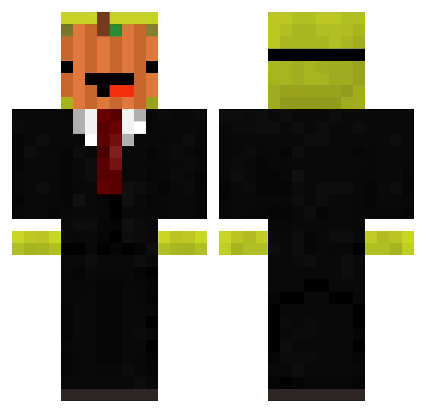 ShrekNikos_ Minecraft skin, front and back view