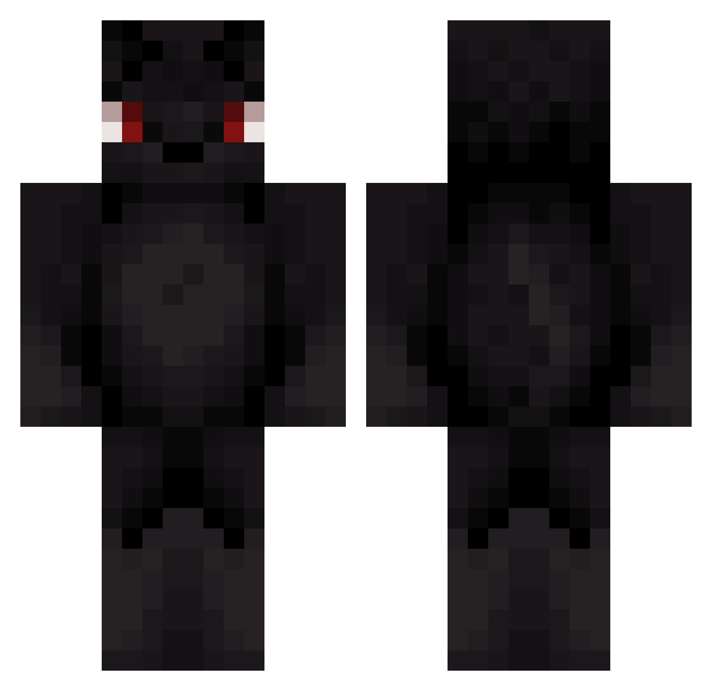 reducer Minecraft skin, front and back view