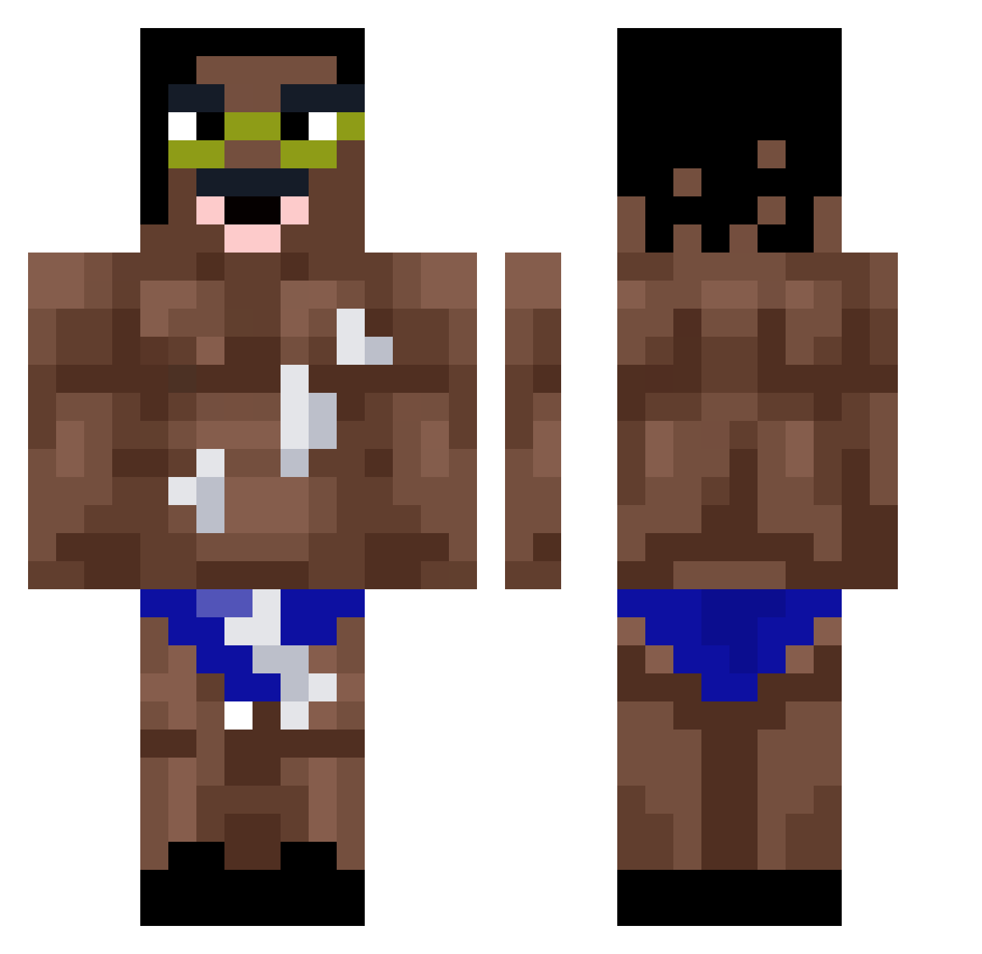Panag1wtidhs Minecraft skin, front and back view