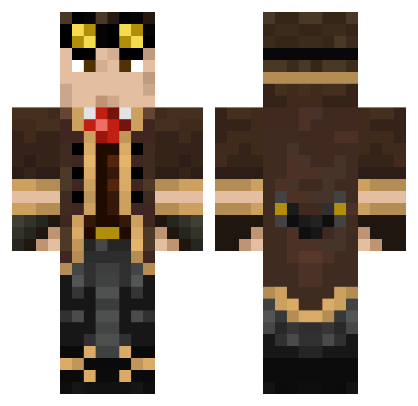 Ardeen Minecraft skin, front and back view