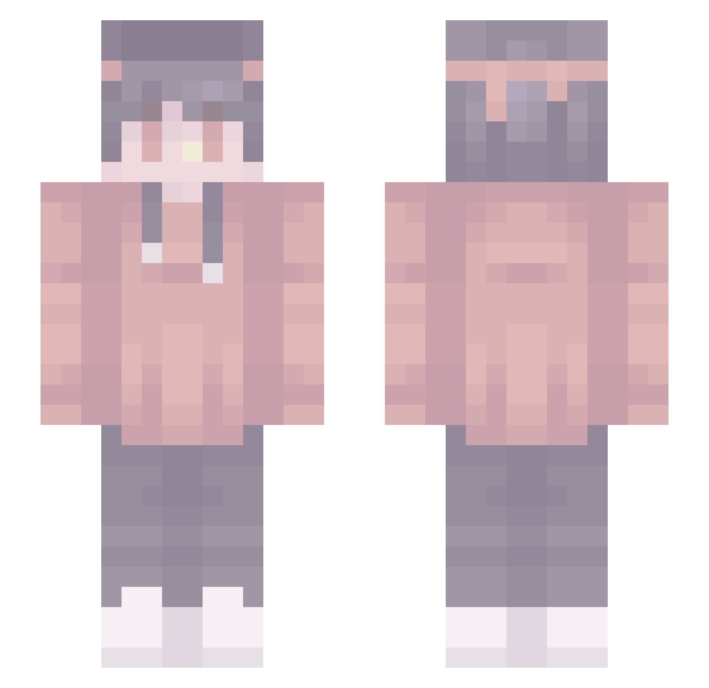 lelecoiosgoat Minecraft skin, front and back view