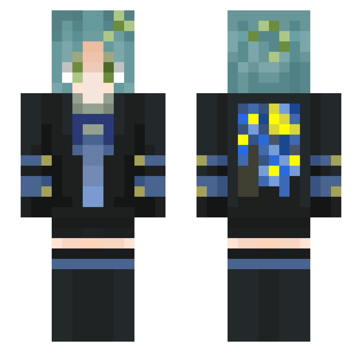 _C0de__ Minecraft skin, front and back view