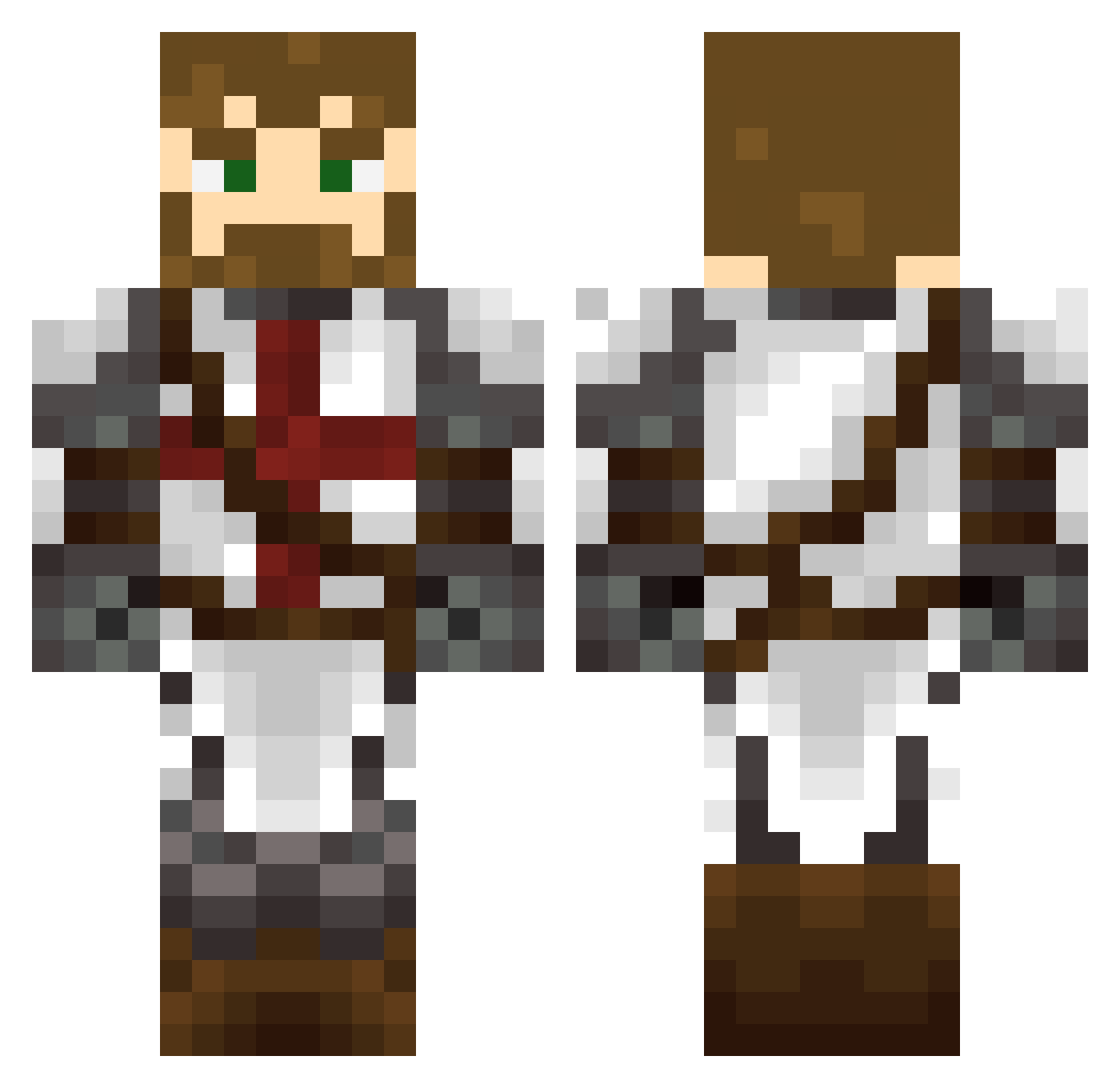 poes420 Minecraft skin, front and back view
