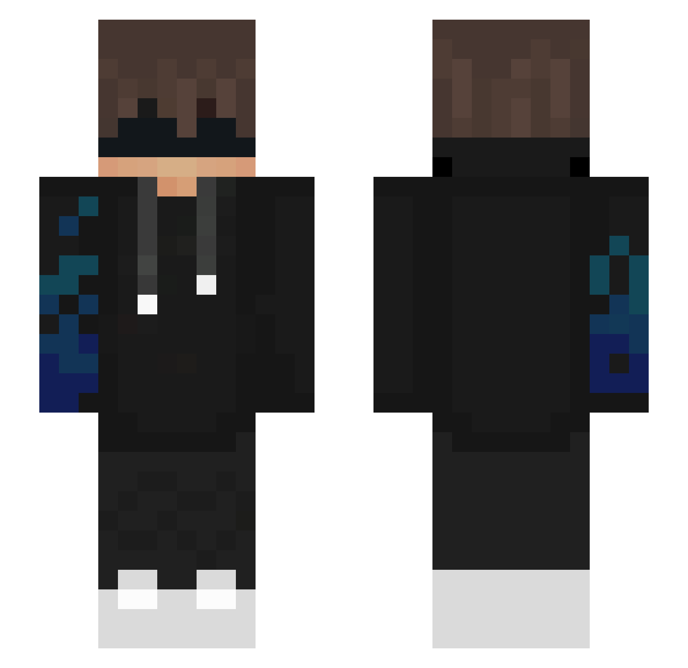 Shield545 Minecraft skin, front and back view