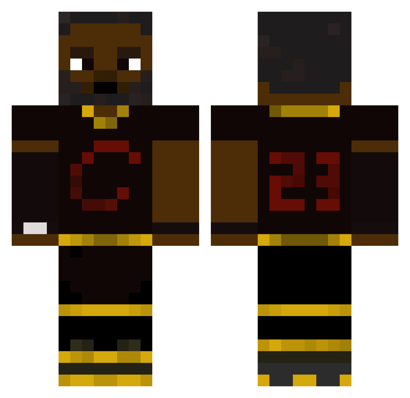 parakeetsack Minecraft skin, front and back view