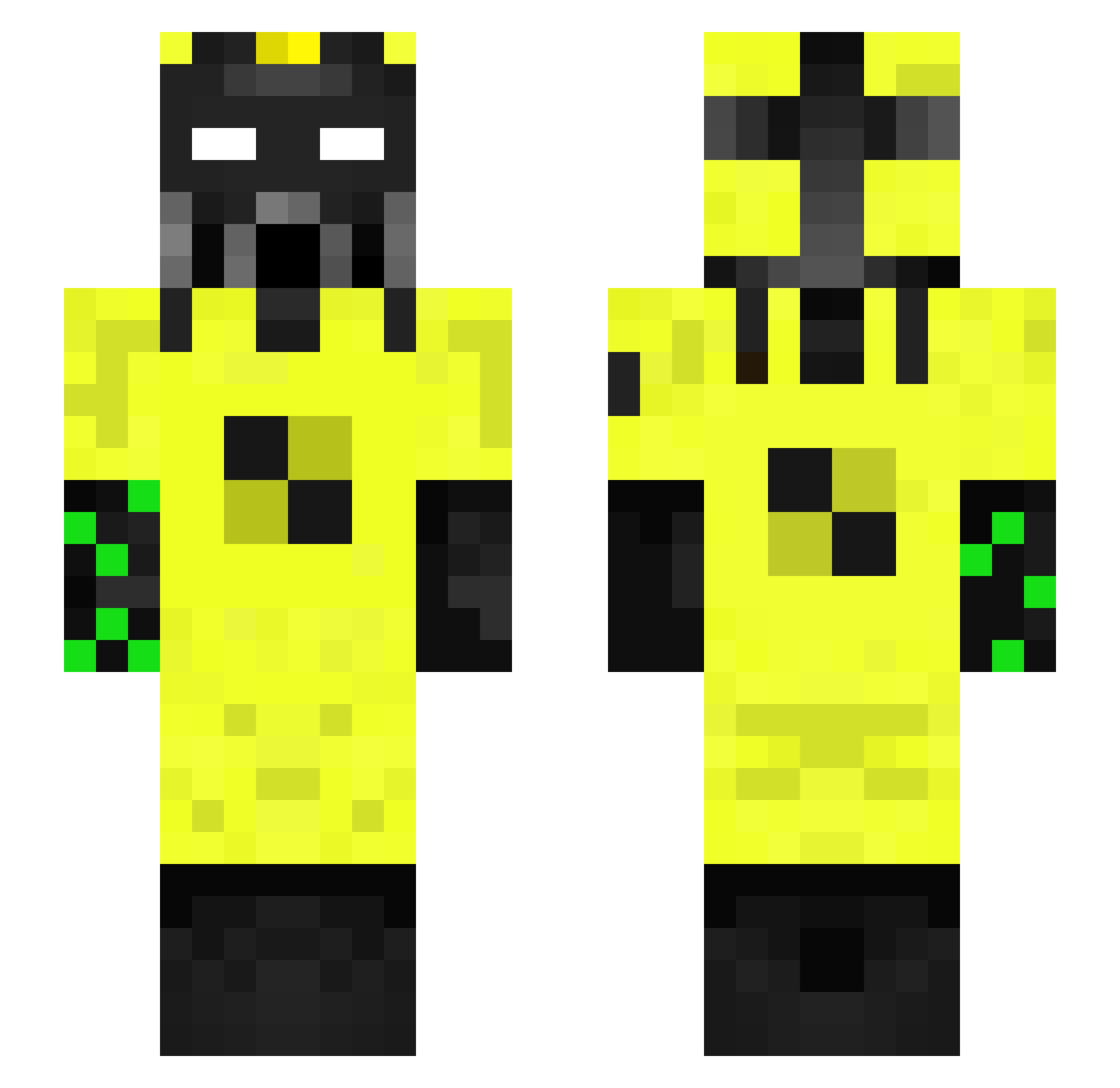Karliiq Minecraft skin, front and back view