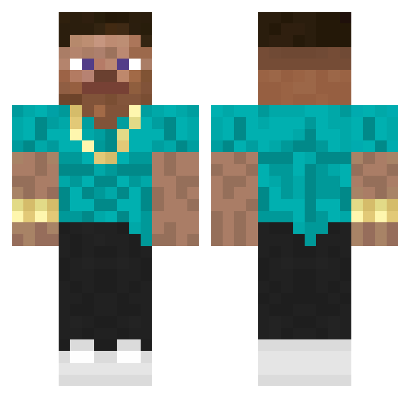 ZENGT99 Minecraft skin, front and back view
