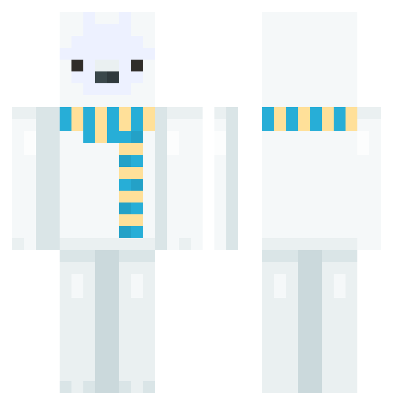 Duszter17 Minecraft skin, front and back view