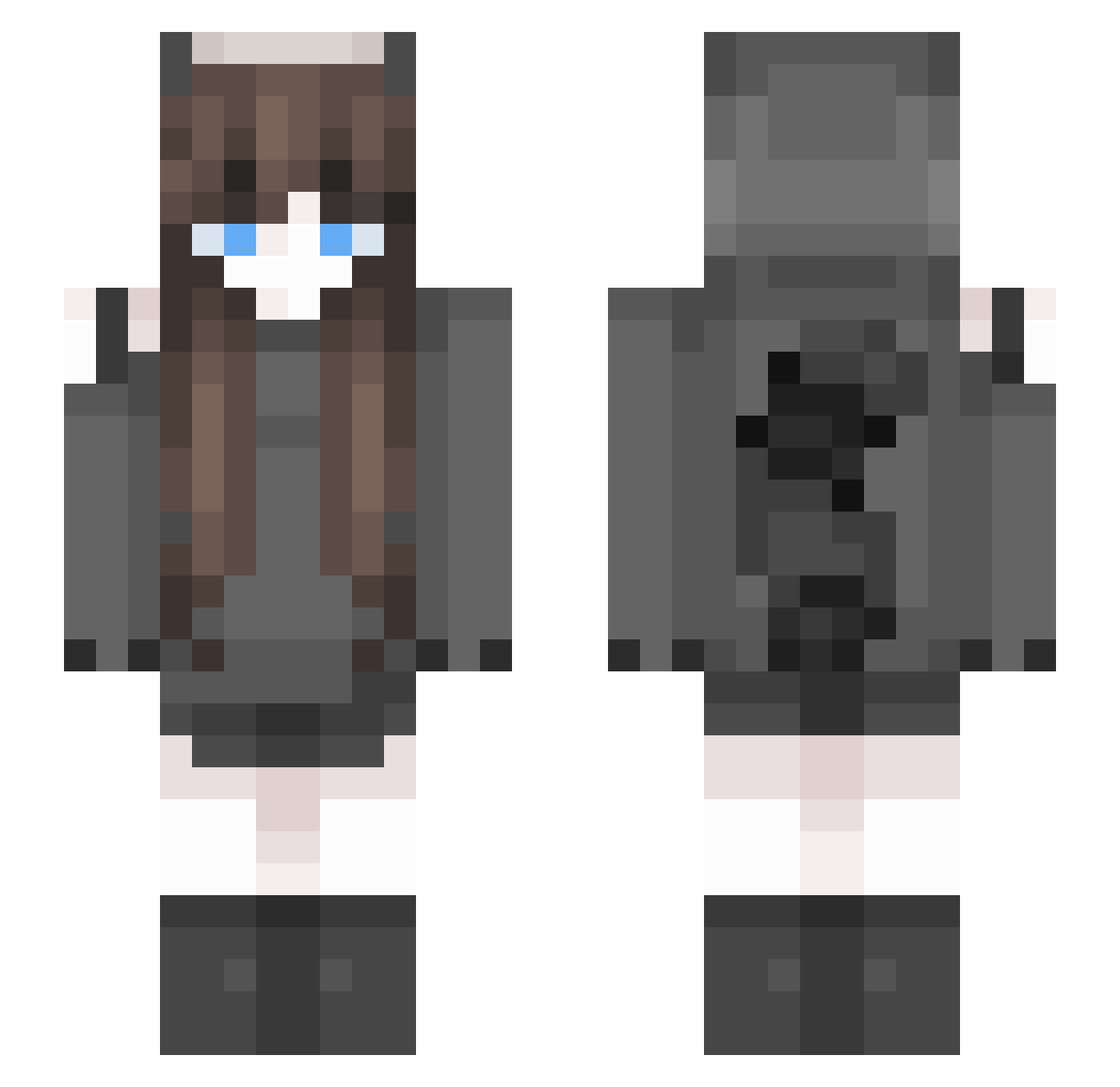 Lindotastic Minecraft skin, front and back view