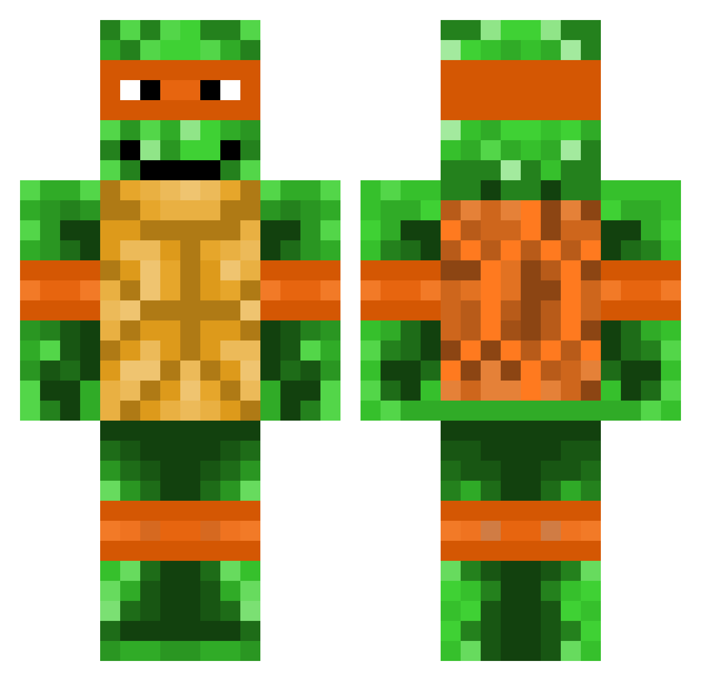 Sodokpal Minecraft skin, front and back view