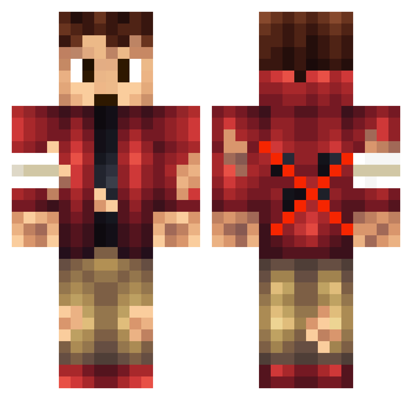 gian_pc Minecraft skin, front and back view