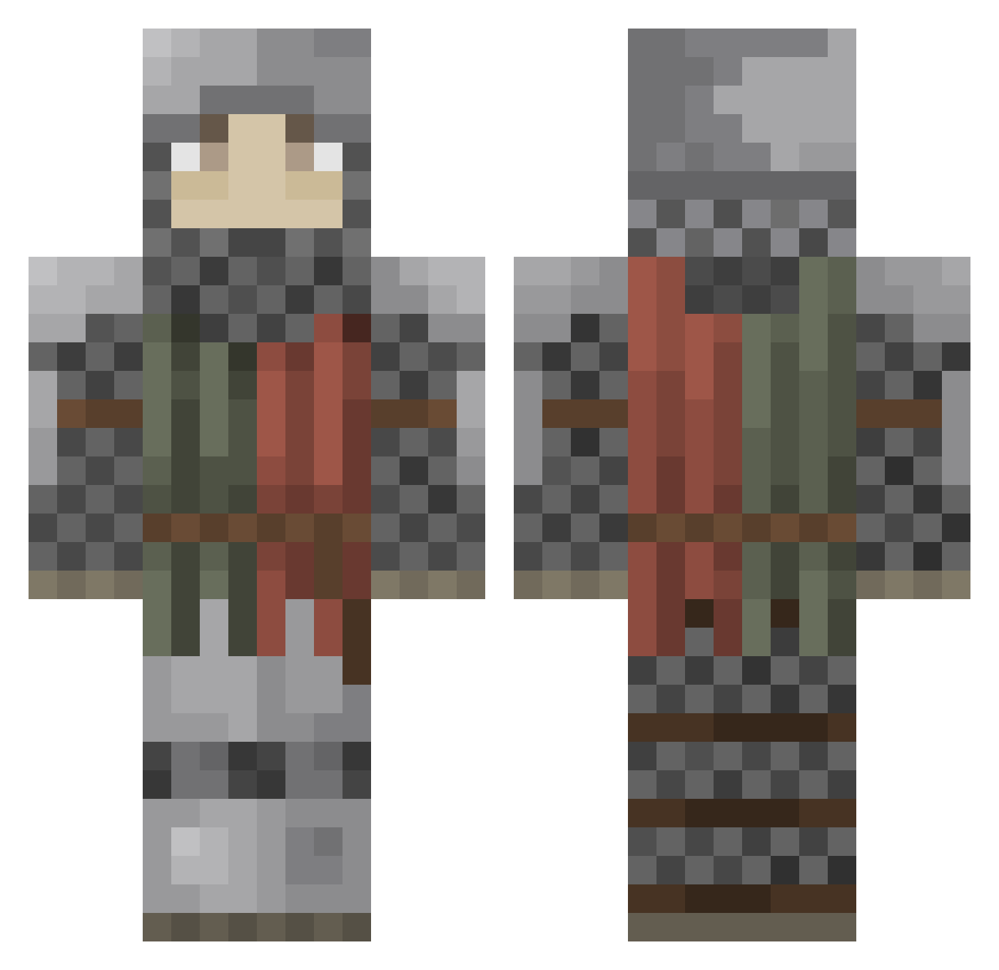 Czech Minecraft skin, front and back view
