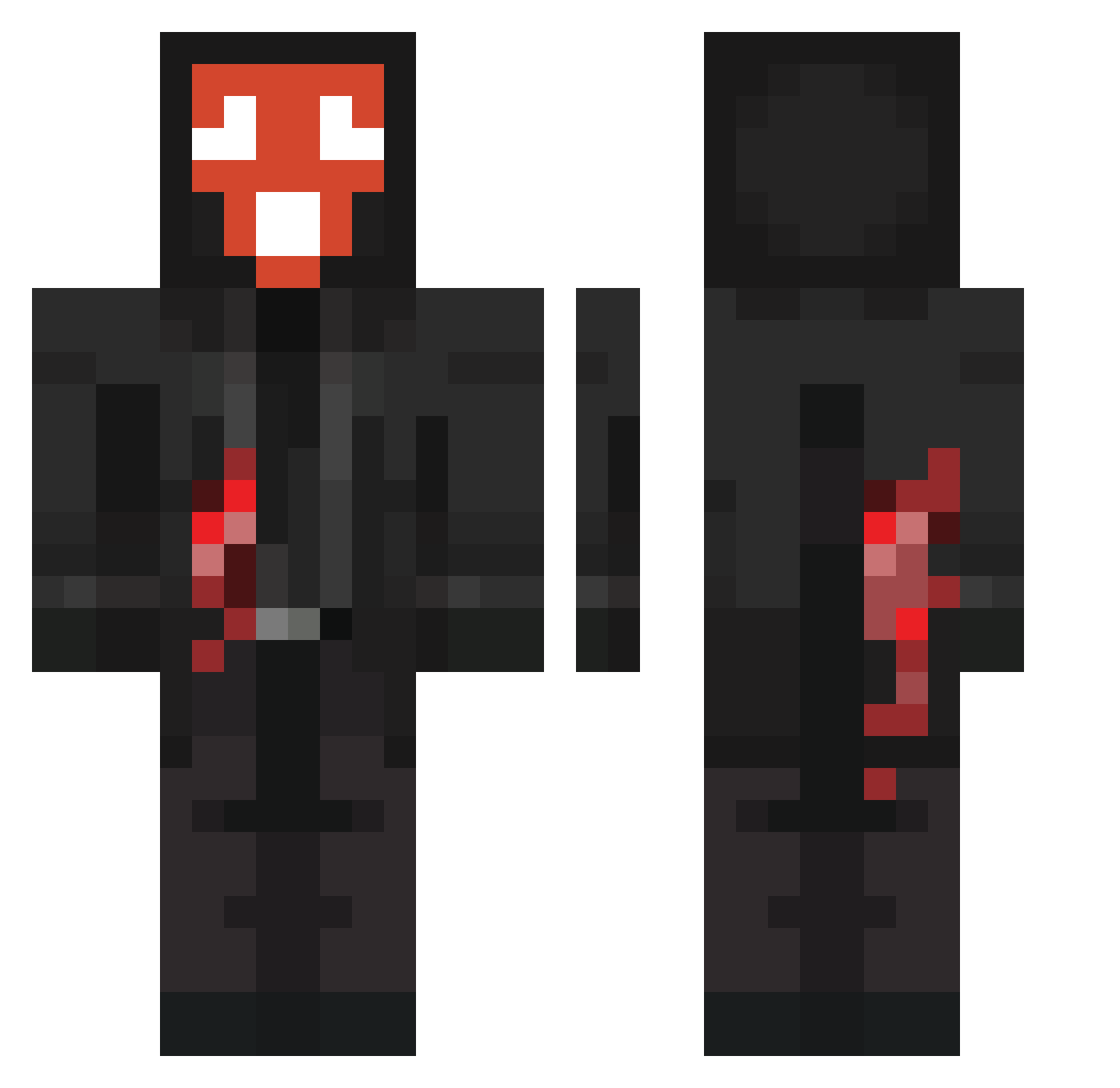 wujoohyun Minecraft skin, front and back view